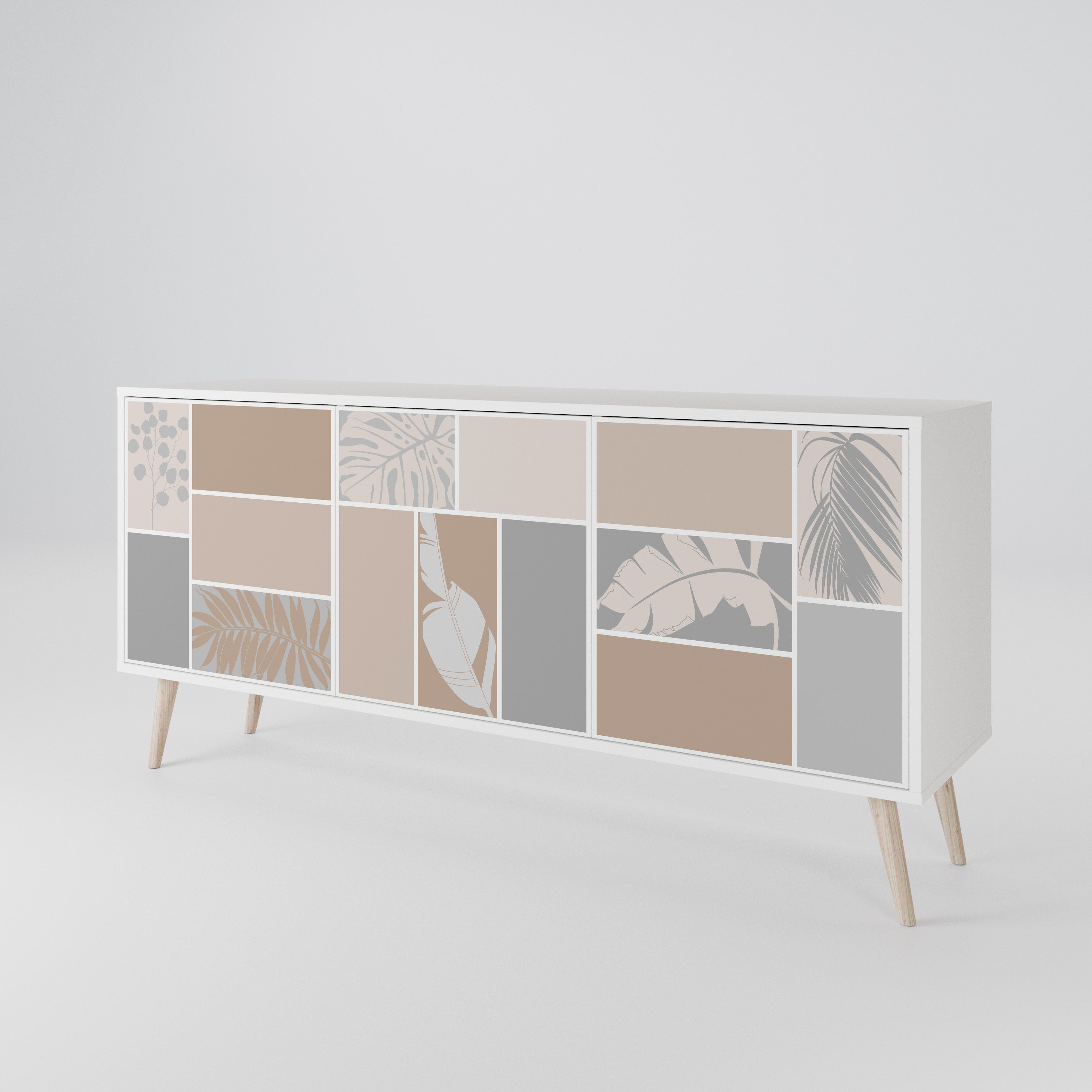 TROPICAL SHAPES Komoda 3-drzwiowa korpus Biały