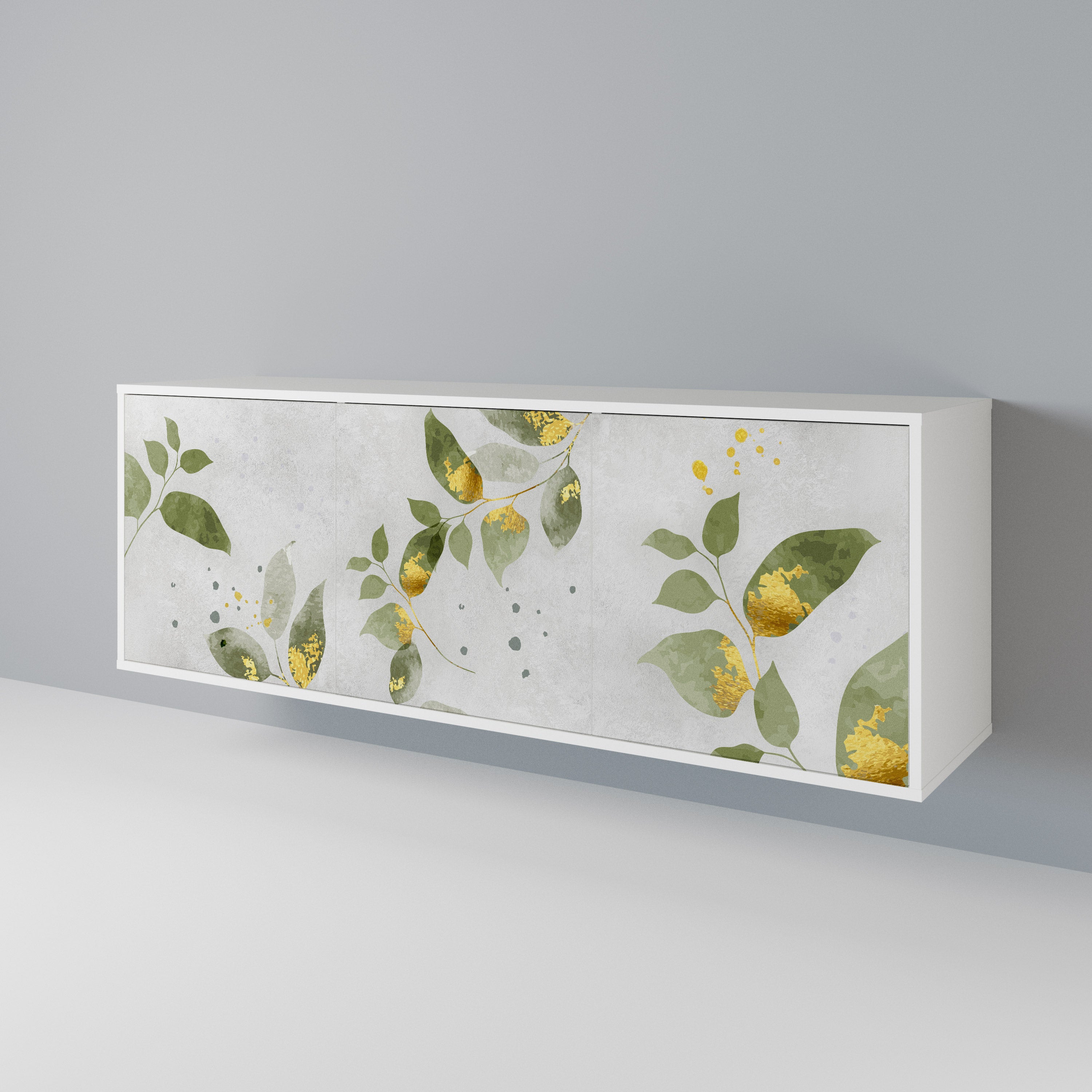 ELEGANT BOTANICS Komoda 3-drzwiowa korpus Biały