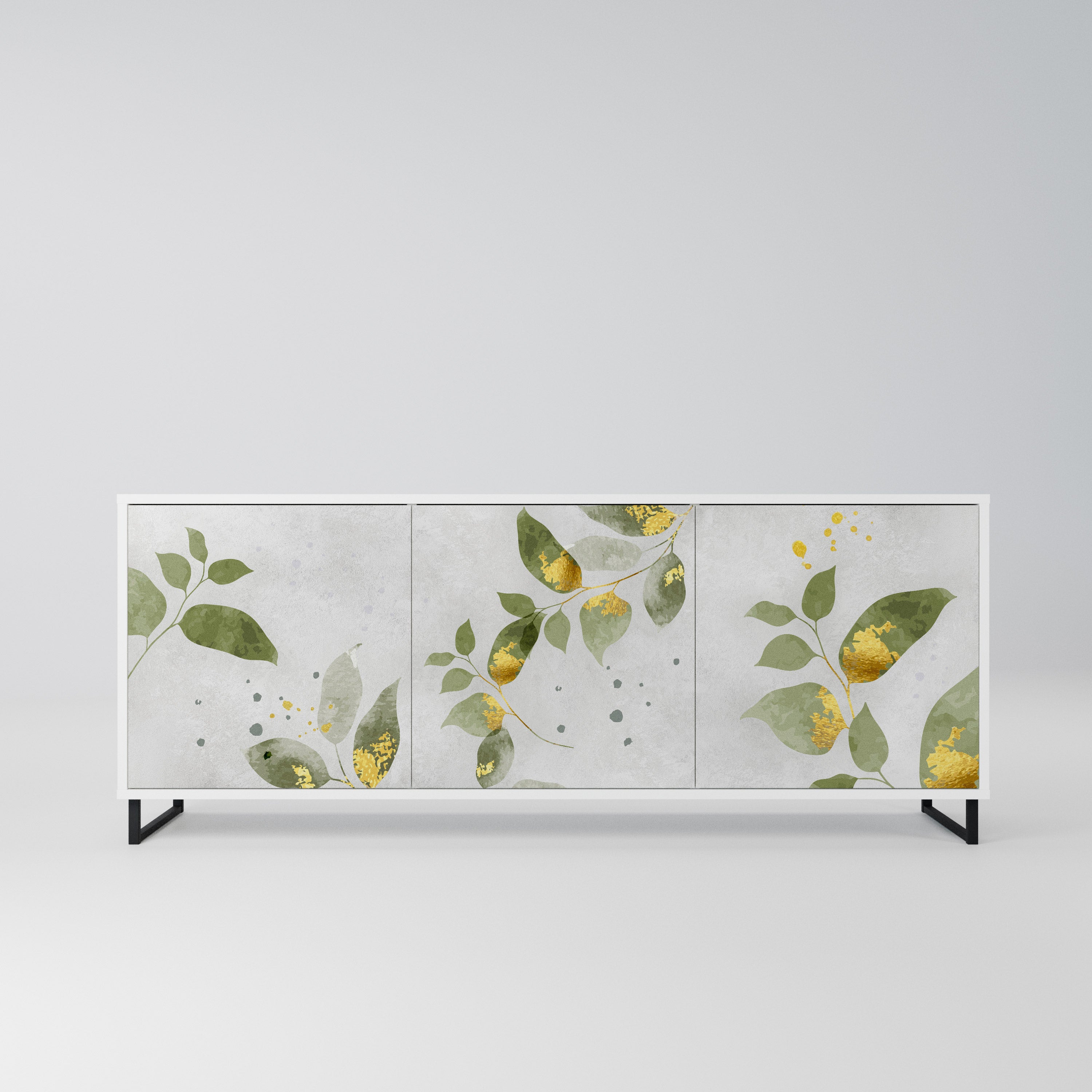 ELEGANT BOTANICS Komoda 3-drzwiowa korpus Biały