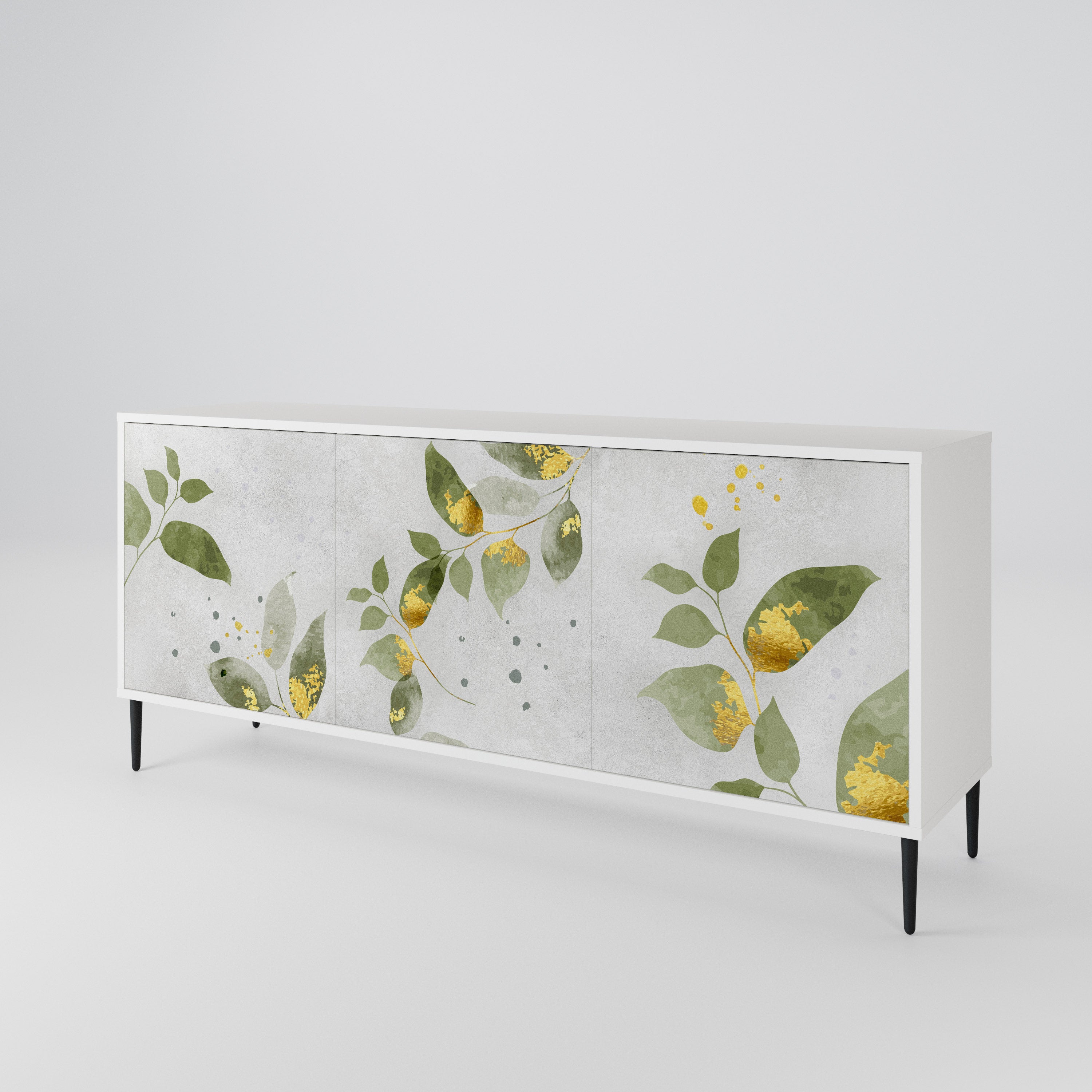 ELEGANT BOTANICS Komoda 3-drzwiowa korpus Biały