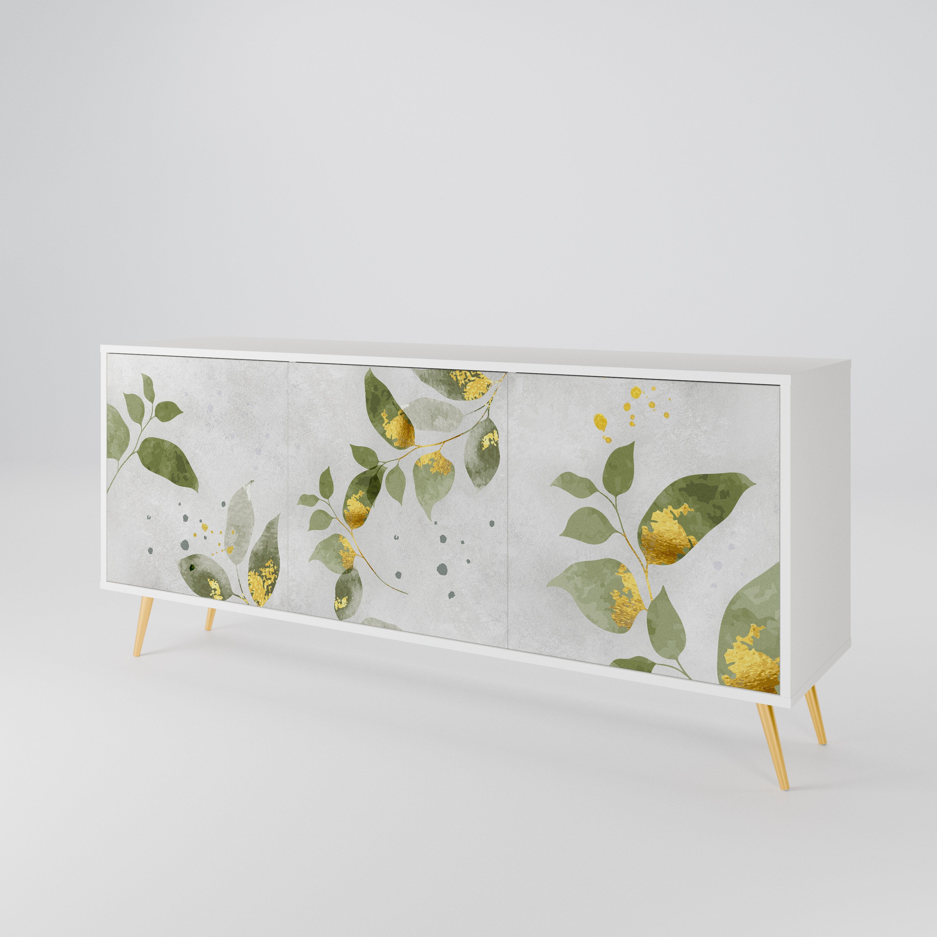 ELEGANT BOTANICS Komoda 3-drzwiowa korpus Biały