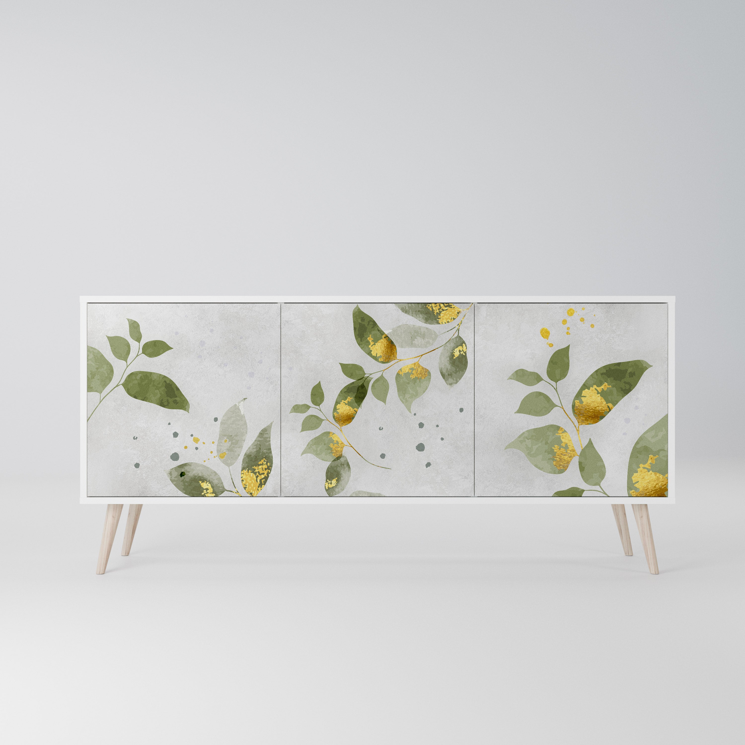 ELEGANT BOTANICS Komoda 3-drzwiowa korpus Biały