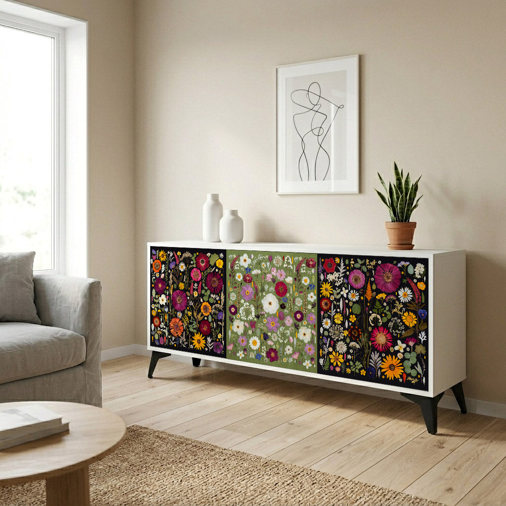 VERDANT GARDEN Komoda 3-drzwiowa korpus Biały