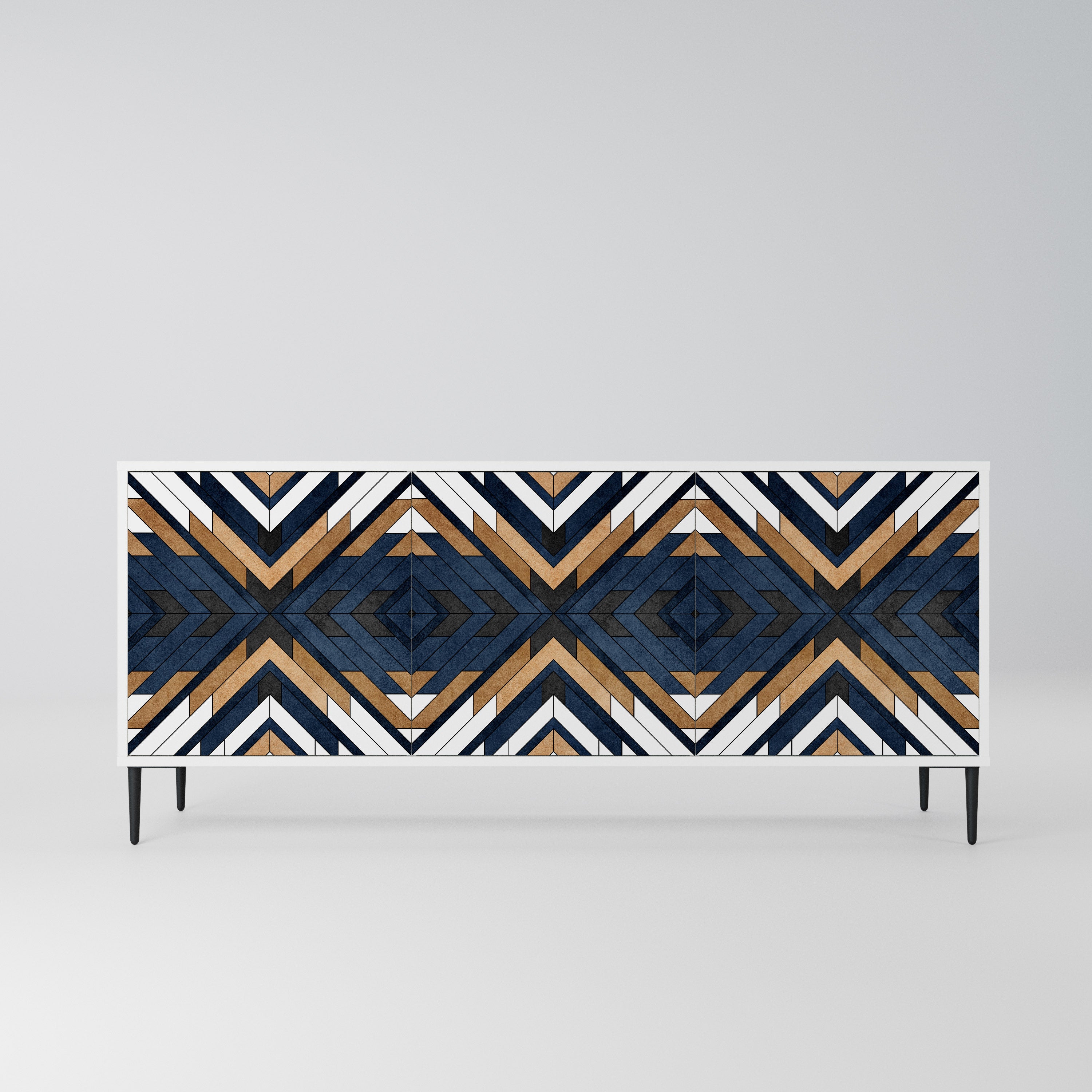 ARTFUL GEOMETRY Komoda 3-drzwiowa korpus Biały