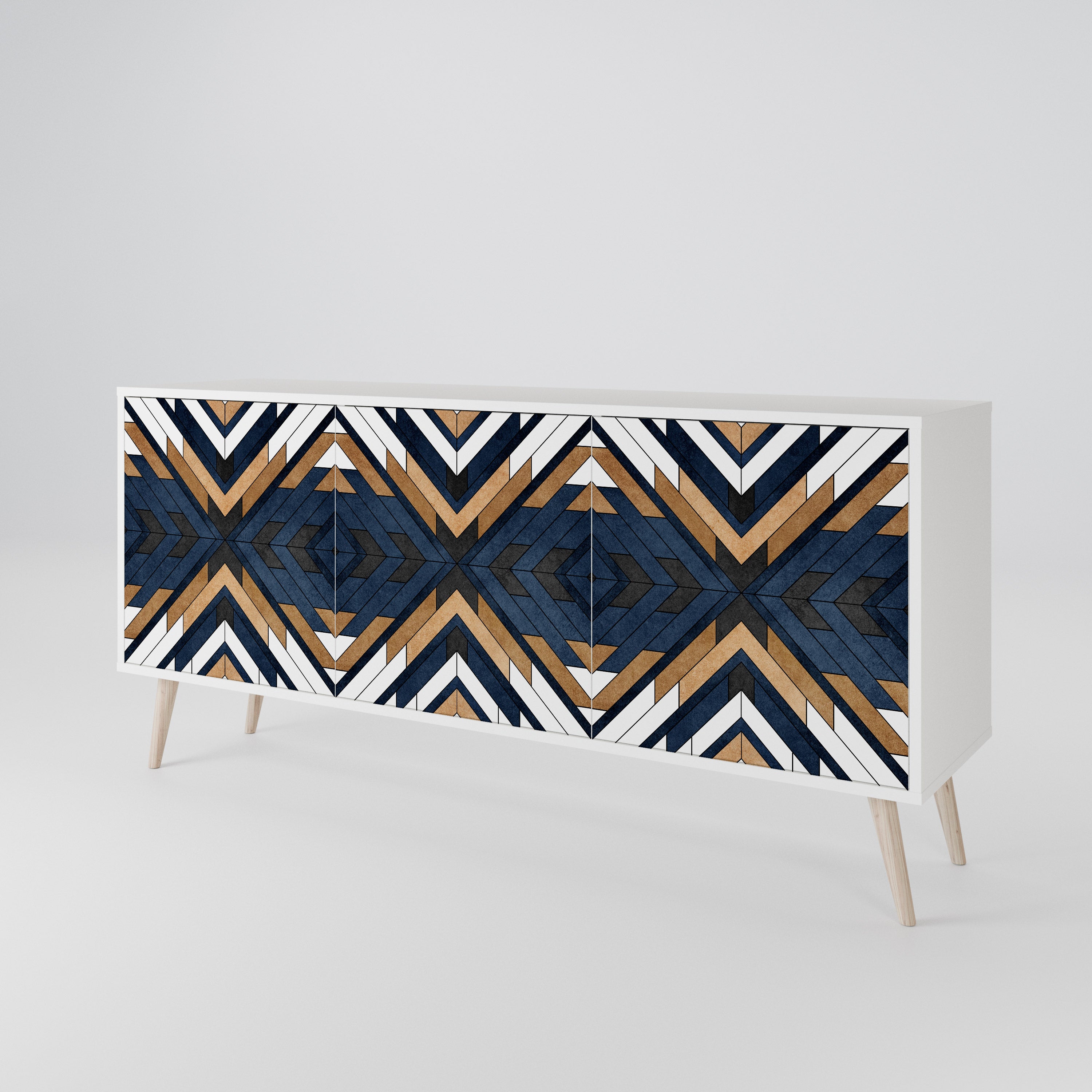 ARTFUL GEOMETRY Komoda 3-drzwiowa korpus Biały