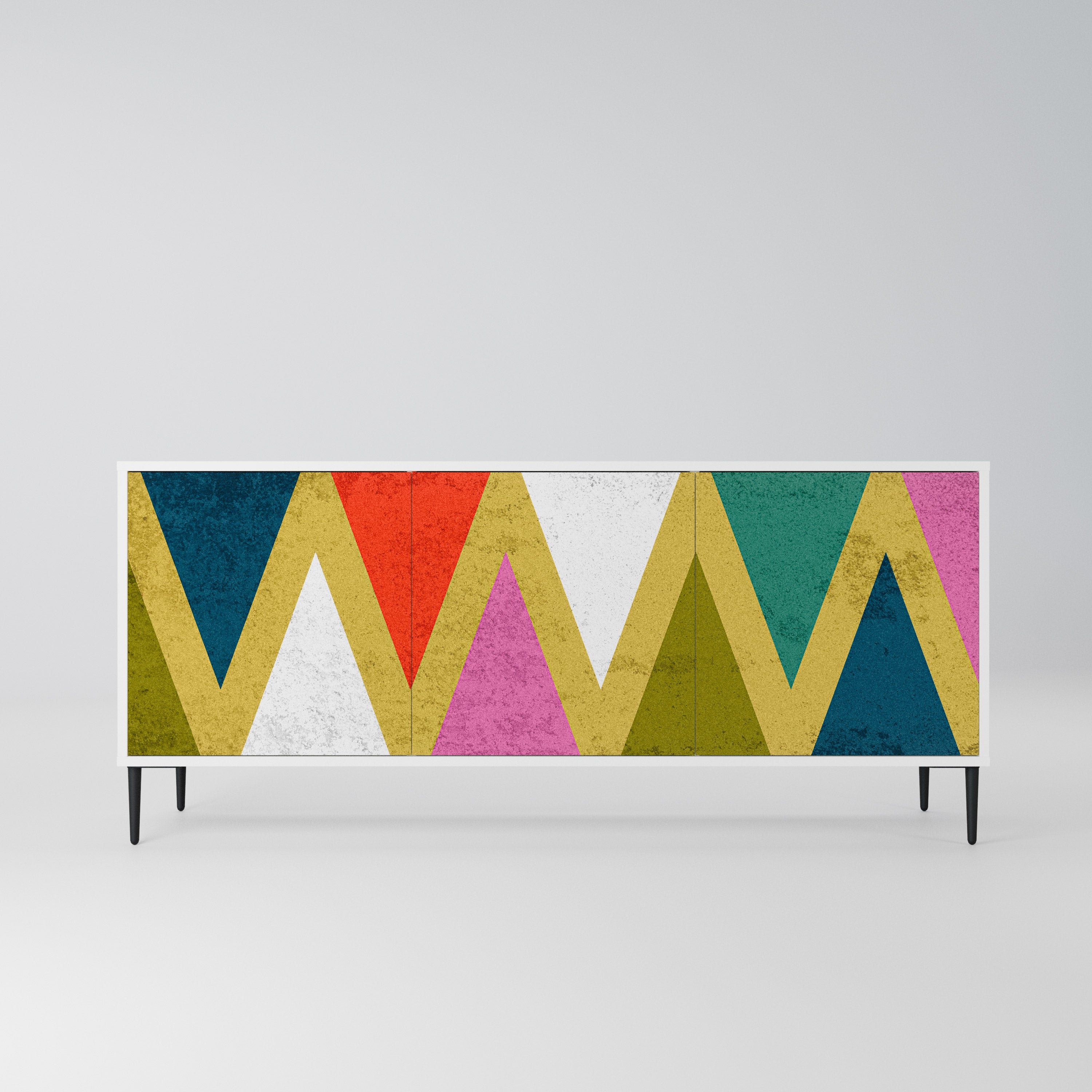 COLORFUL TRIANGLES Komoda 3-drzwiowa korpus Biały