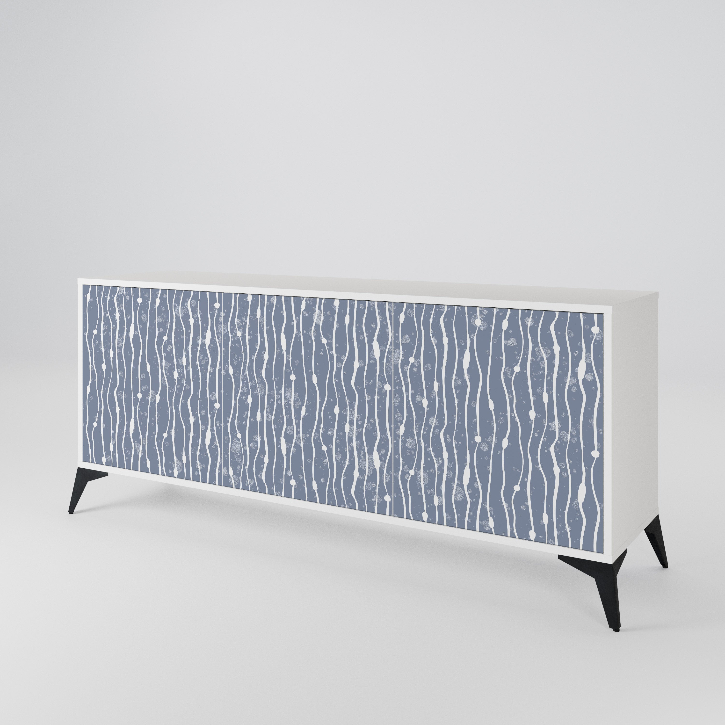 GRAPHITE RAIN Komoda 3-drzwiowa korpus Biały