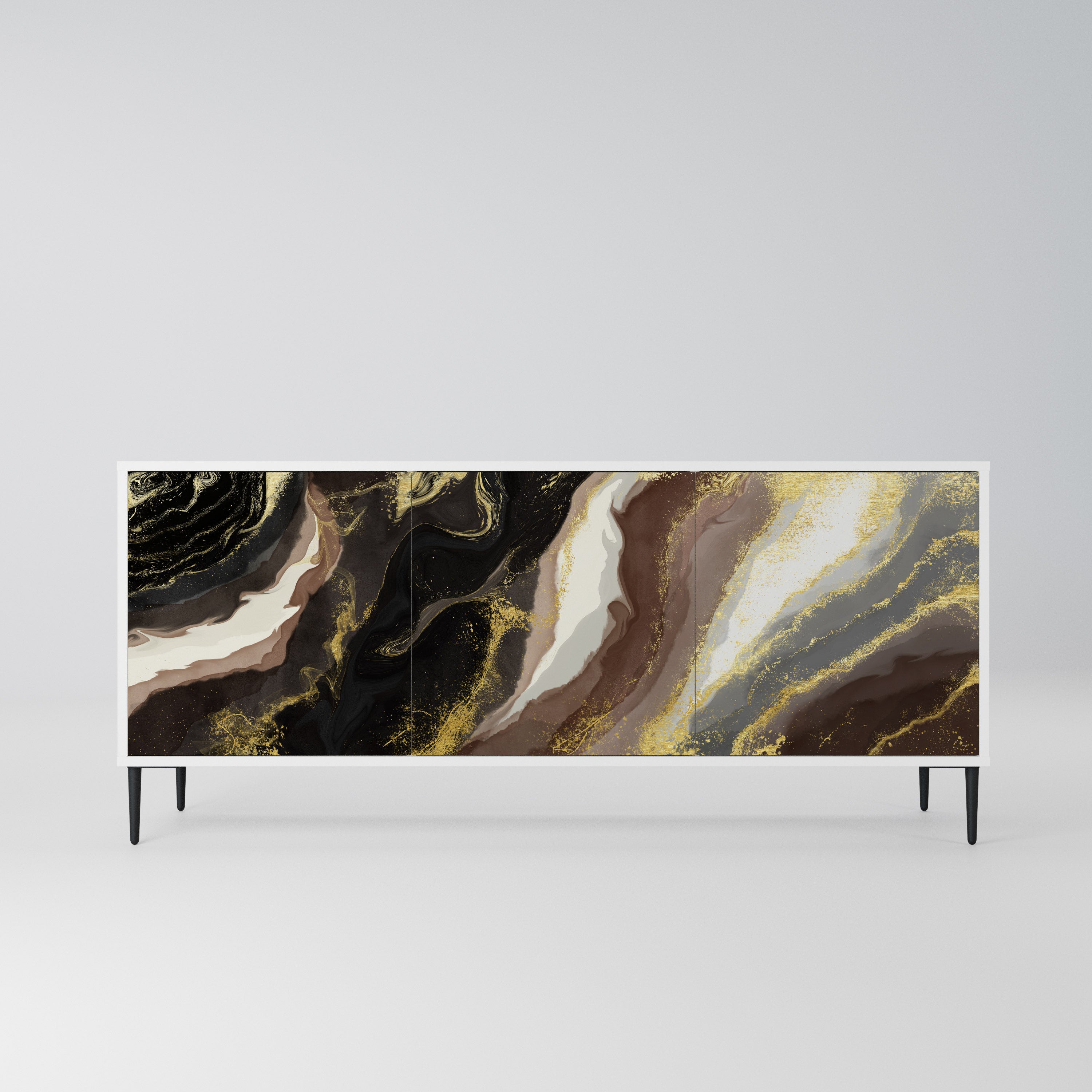 GOLD DUST Komoda 3-drzwiowa korpus Biały