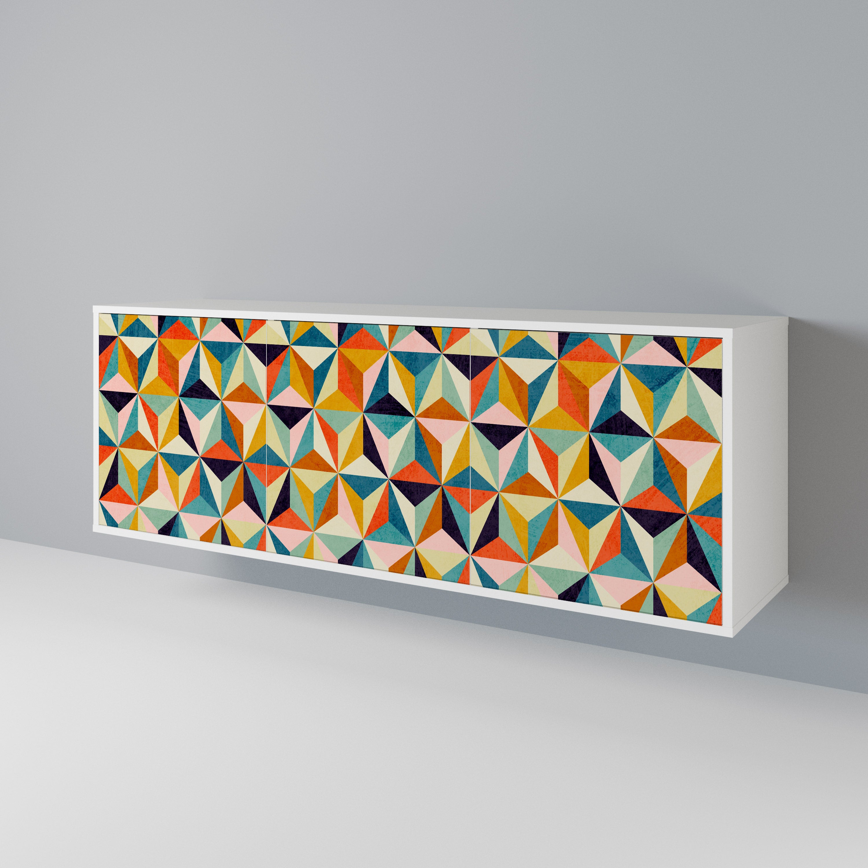 TESSELATE TREASURES Komoda 3-drzwiowa korpus Biały