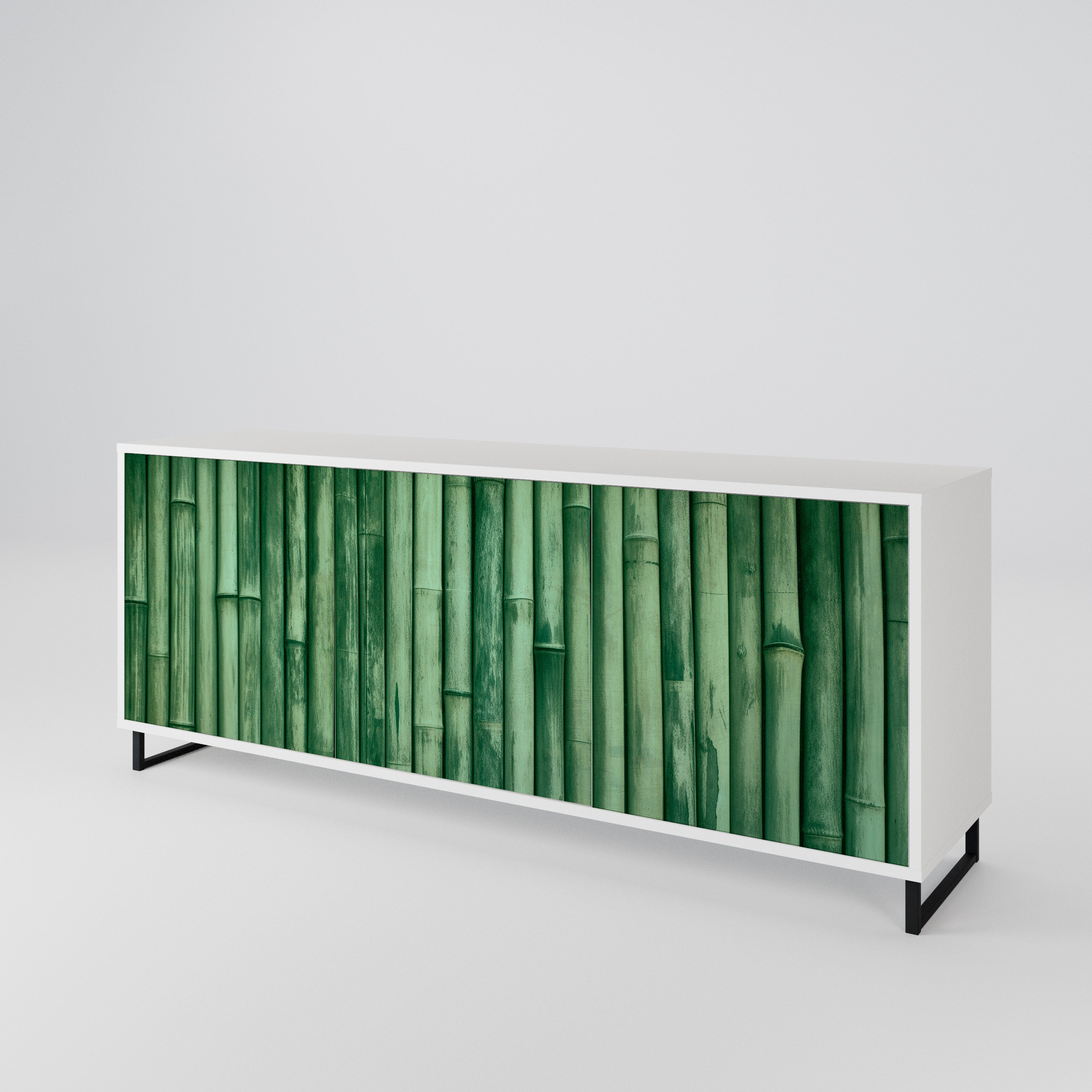 NATURAL GREEN Komoda 3-drzwiowa korpus Biały