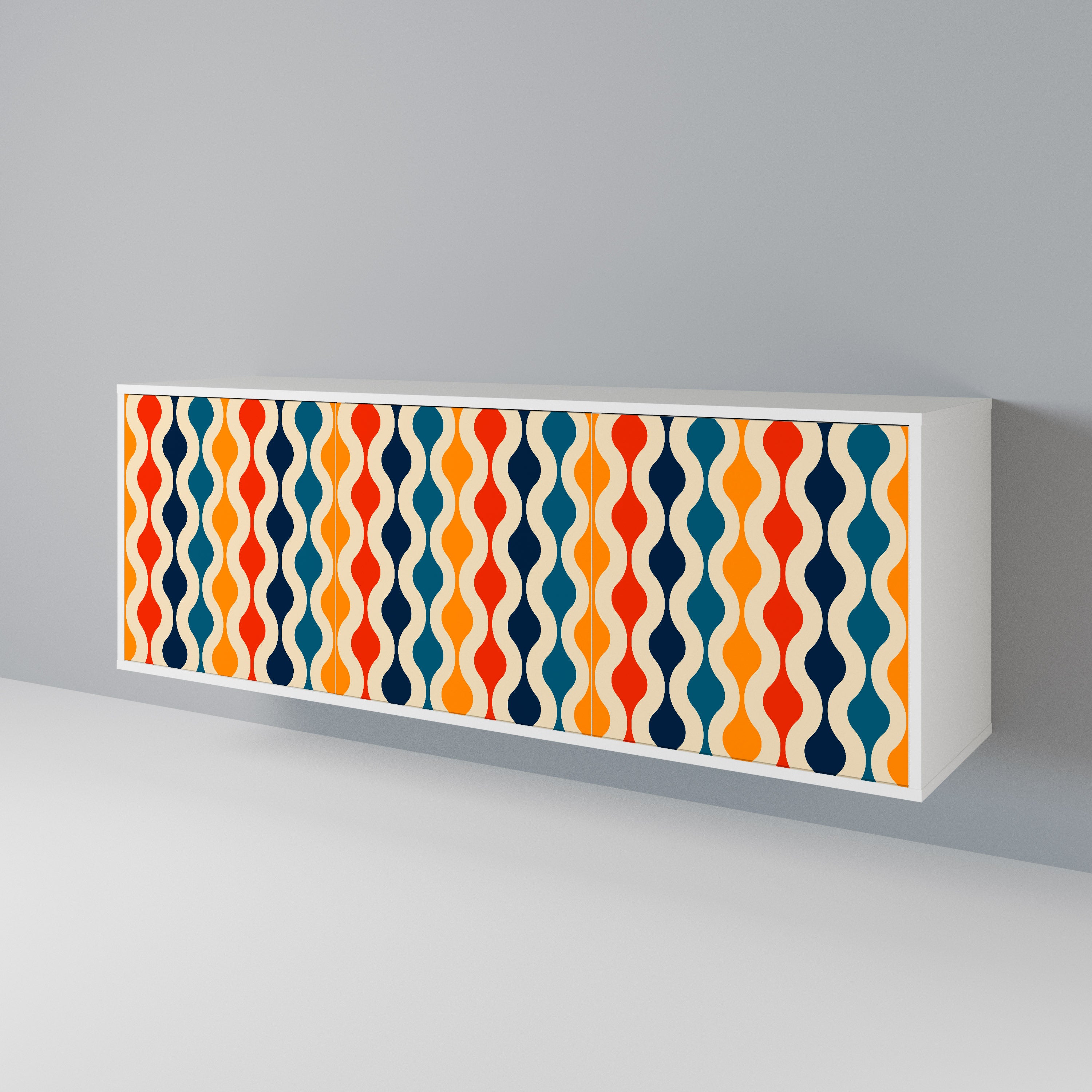 COLORFUL NOSTALGIA Komoda 3-drzwiowa korpus Biały