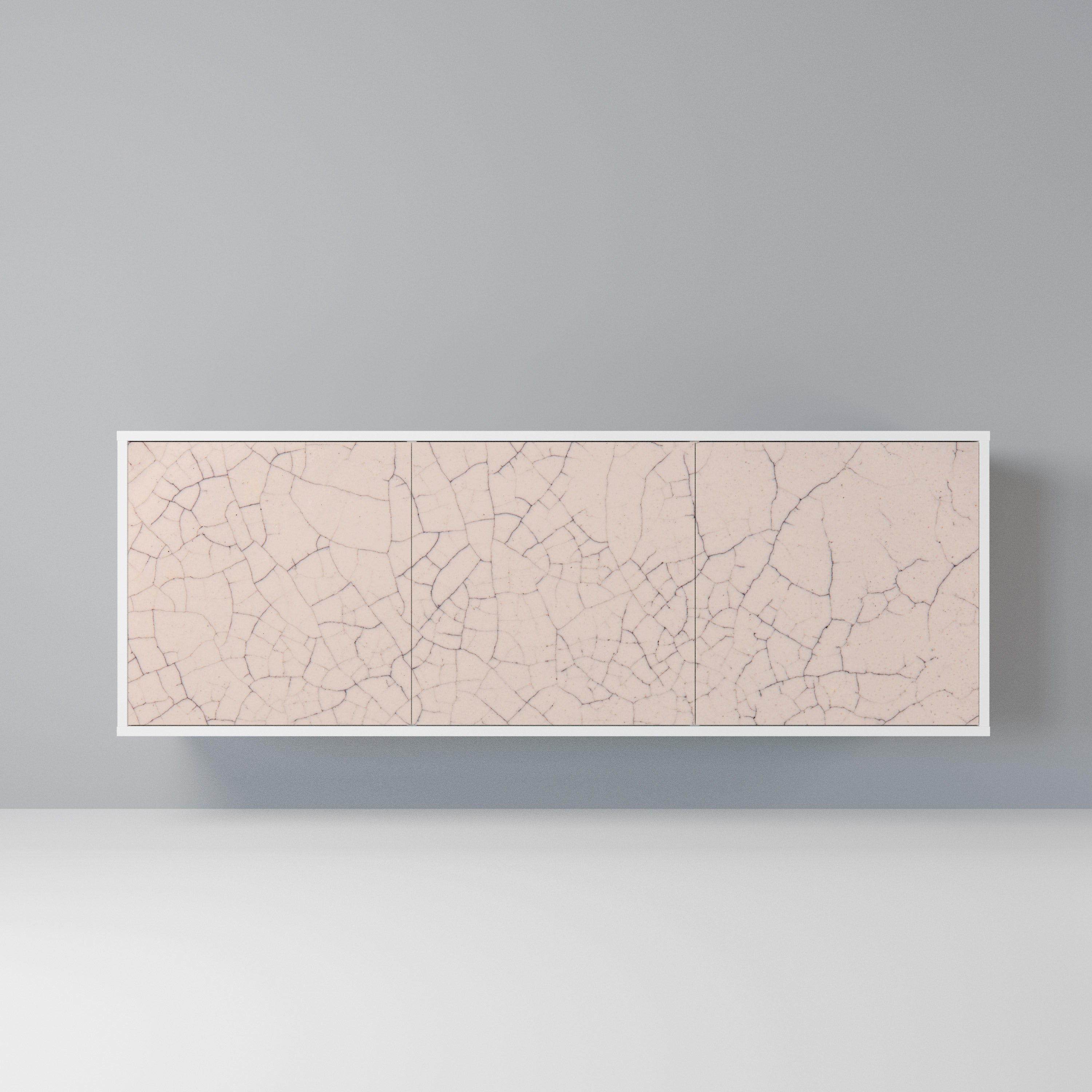 CERAMIC TEXTURE Komoda 3-drzwiowa korpus Biały