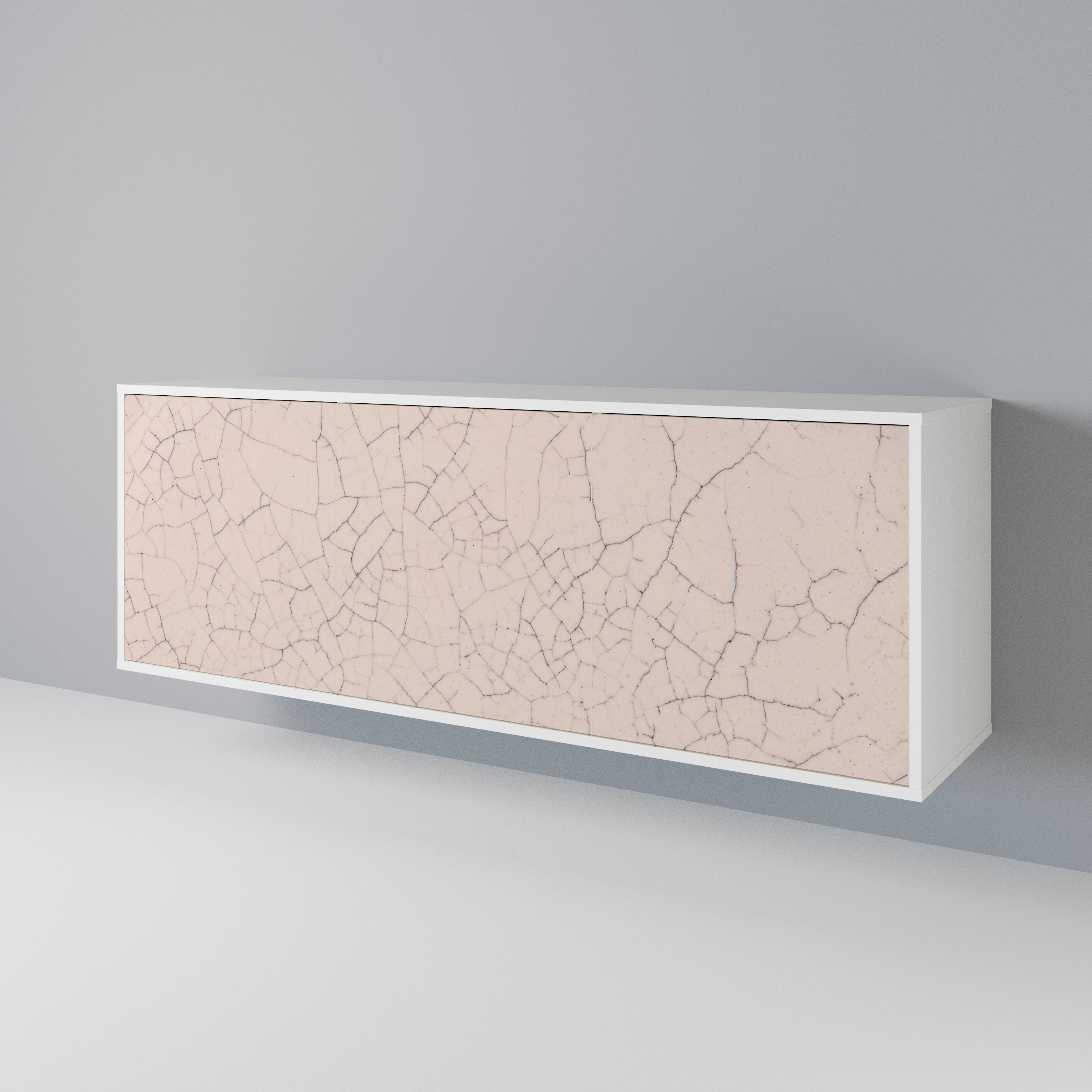 CERAMIC TEXTURE Komoda 3-drzwiowa korpus Biały