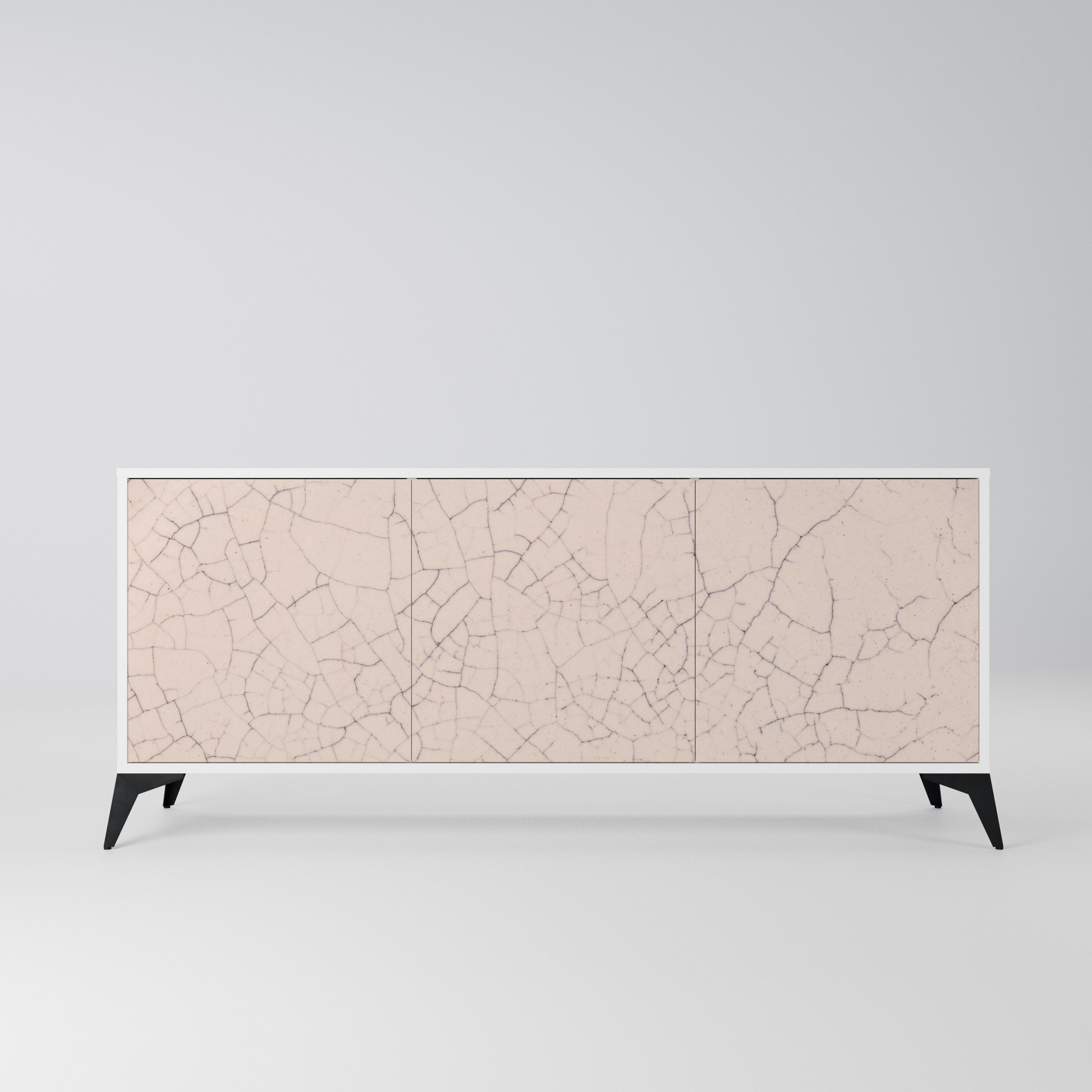 CERAMIC TEXTURE Komoda 3-drzwiowa korpus Biały