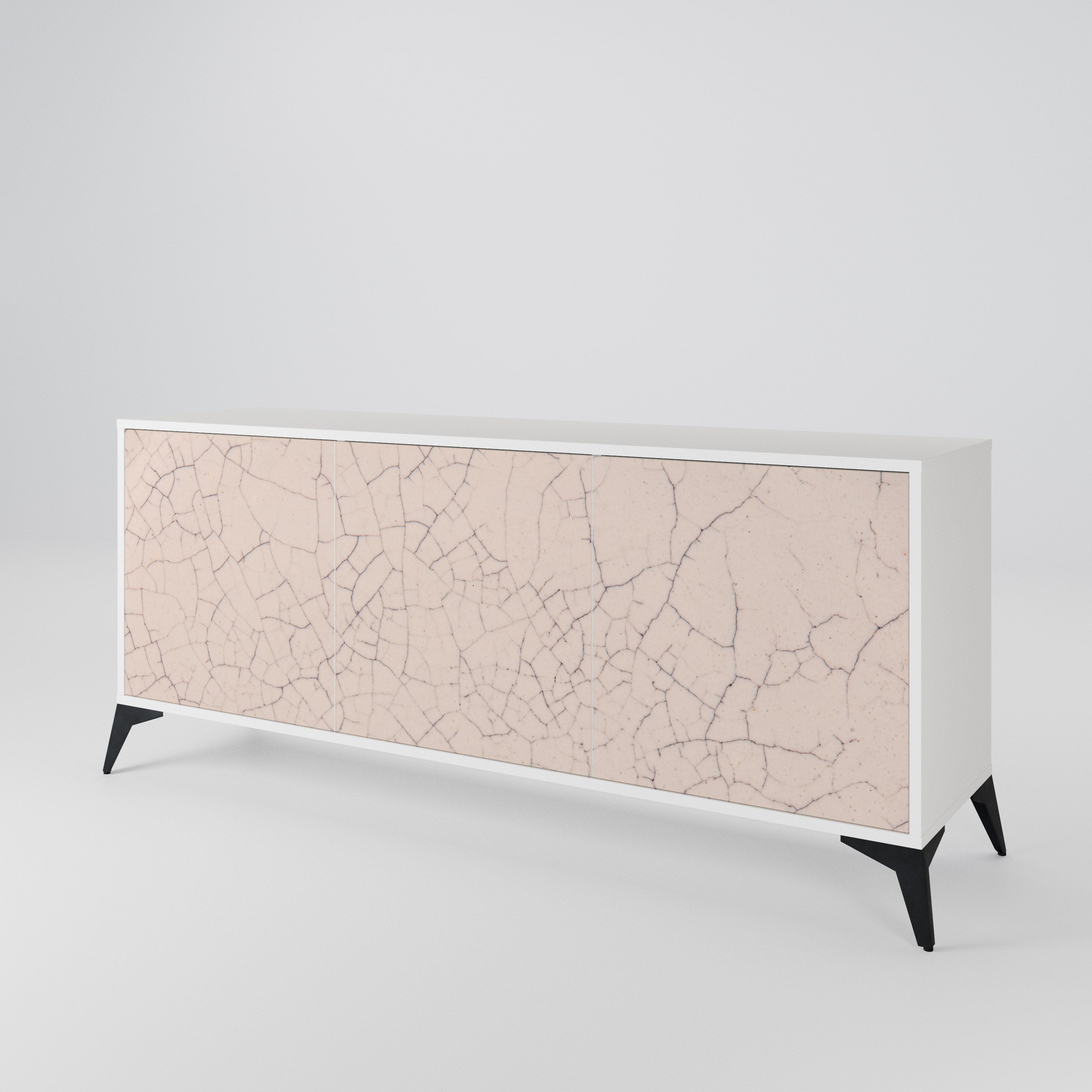 CERAMIC TEXTURE Komoda 3-drzwiowa korpus Biały