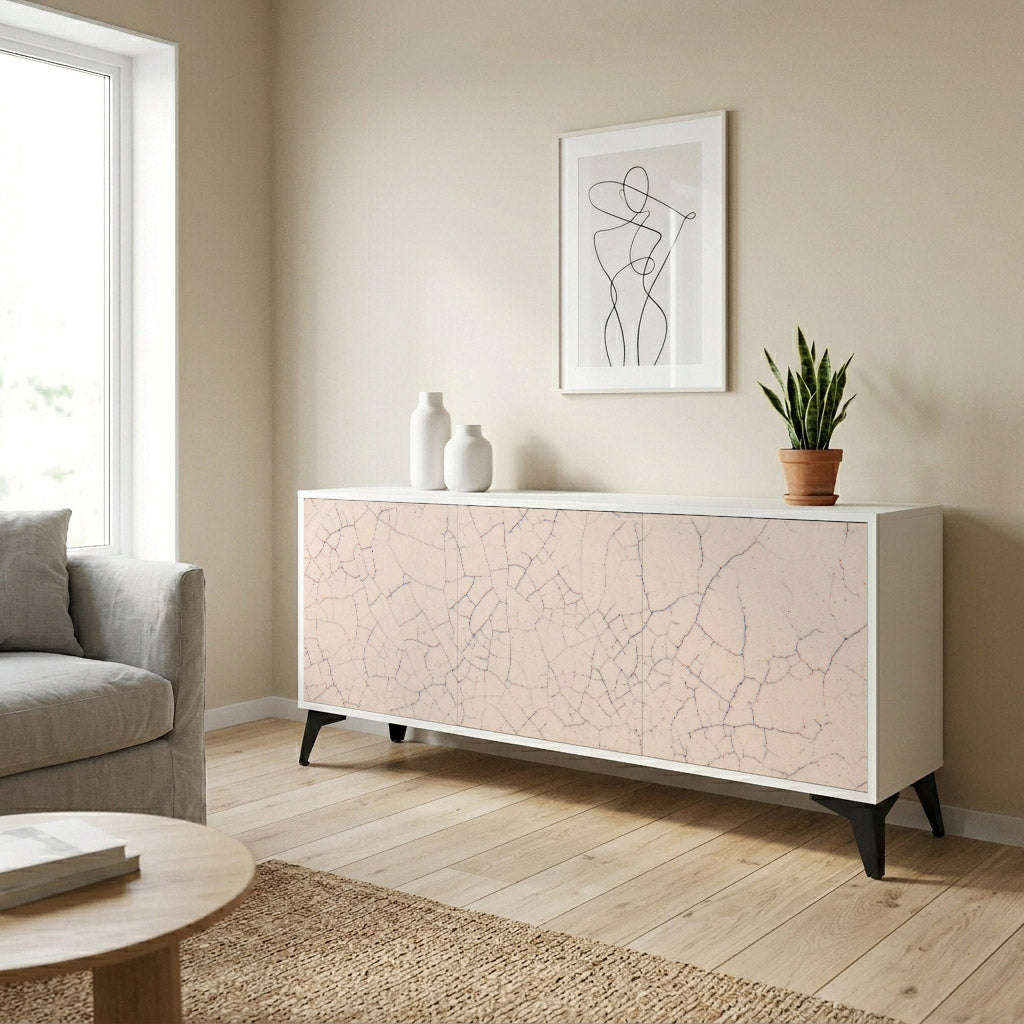 CERAMIC TEXTURE Komoda 3-drzwiowa korpus Biały