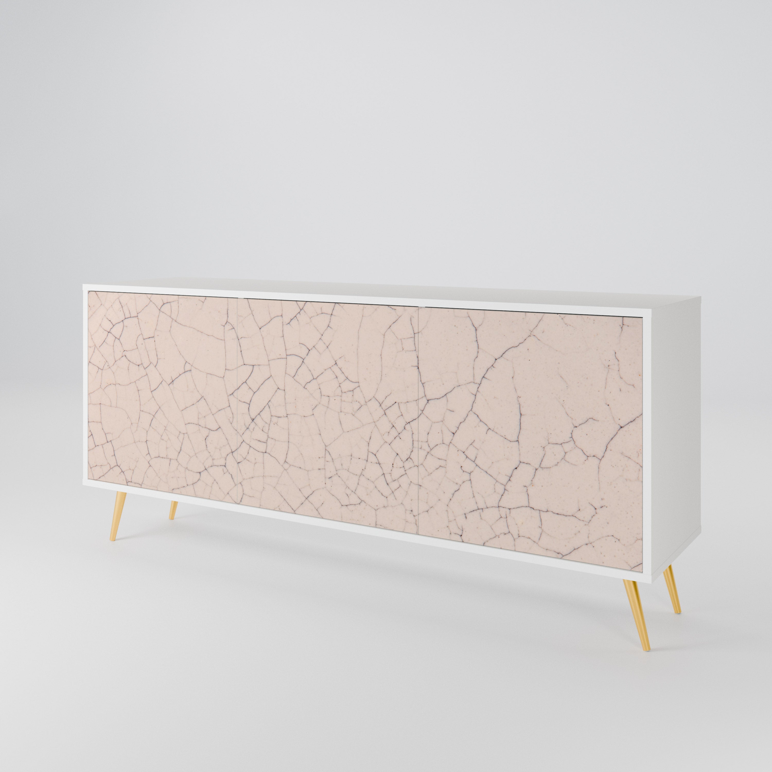 CERAMIC TEXTURE Komoda 3-drzwiowa korpus Biały