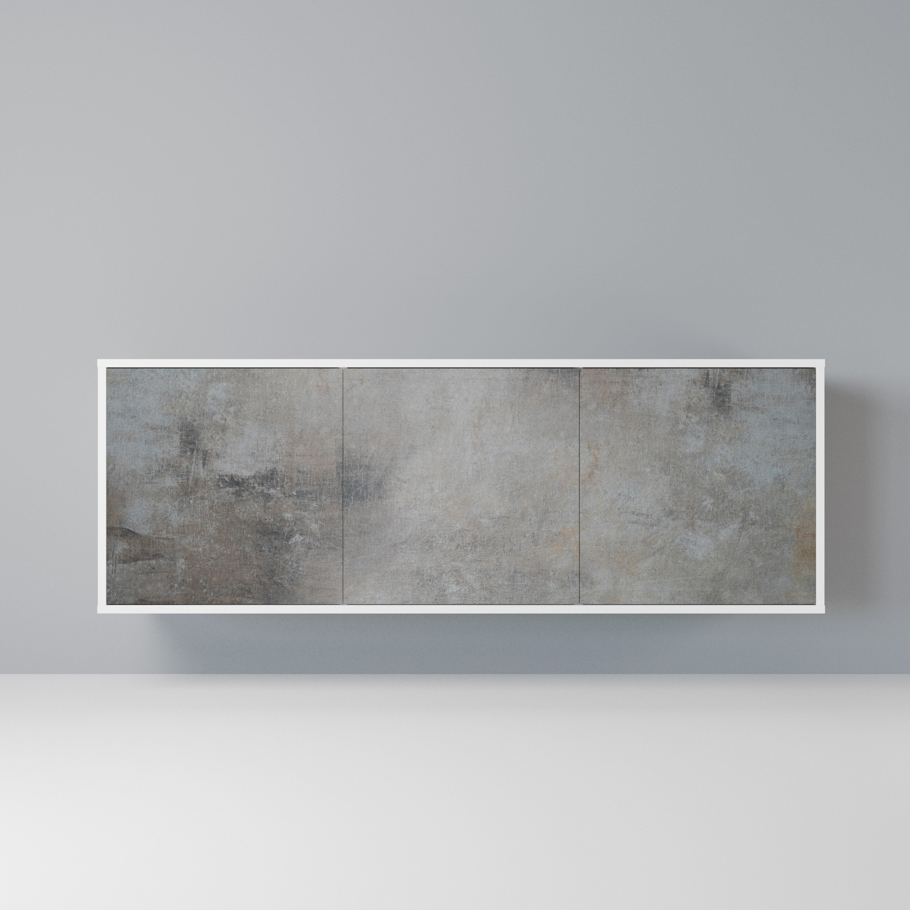 CONCRETE WALL Komoda 3-drzwiowa korpus Biały