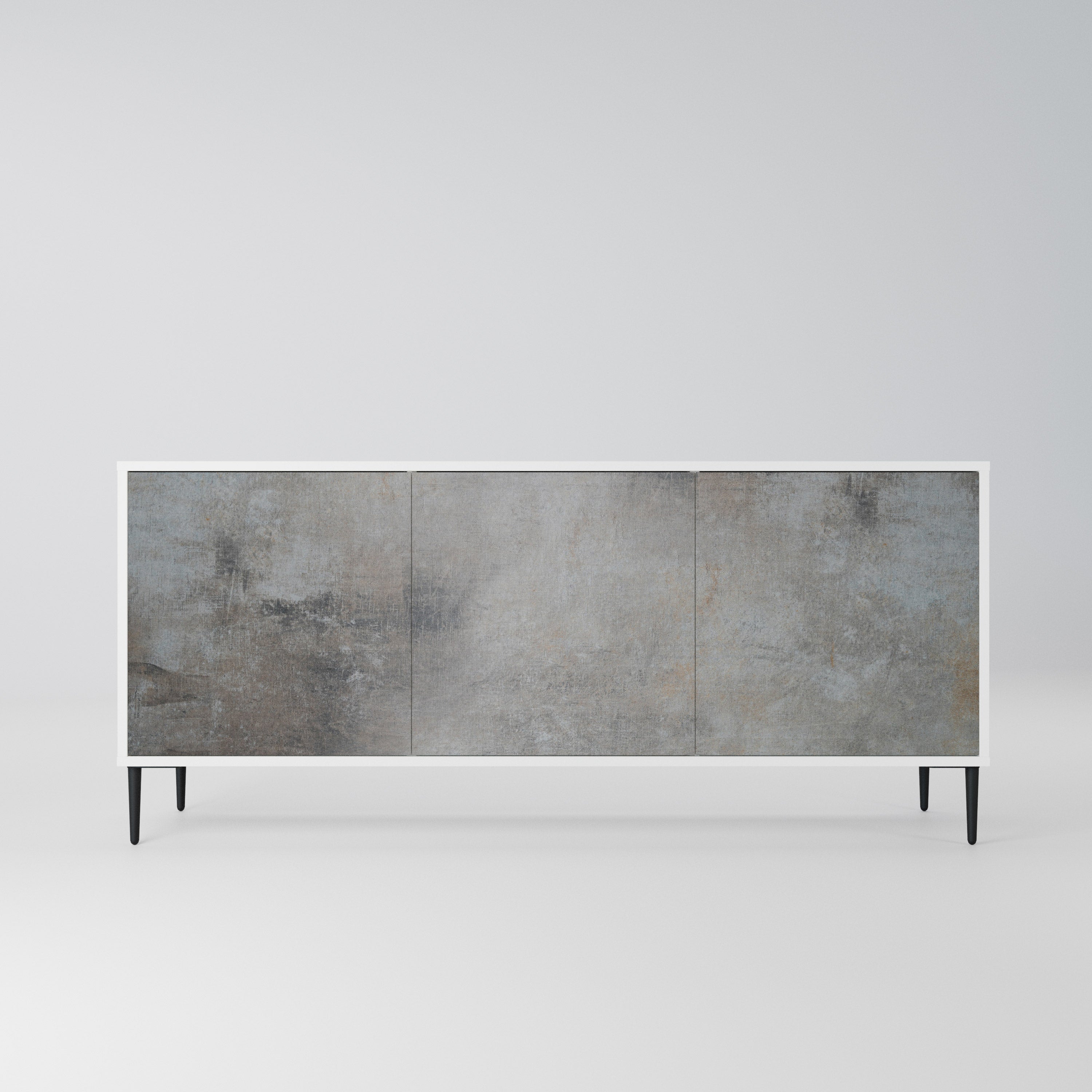 CONCRETE WALL Komoda 3-drzwiowa korpus Biały