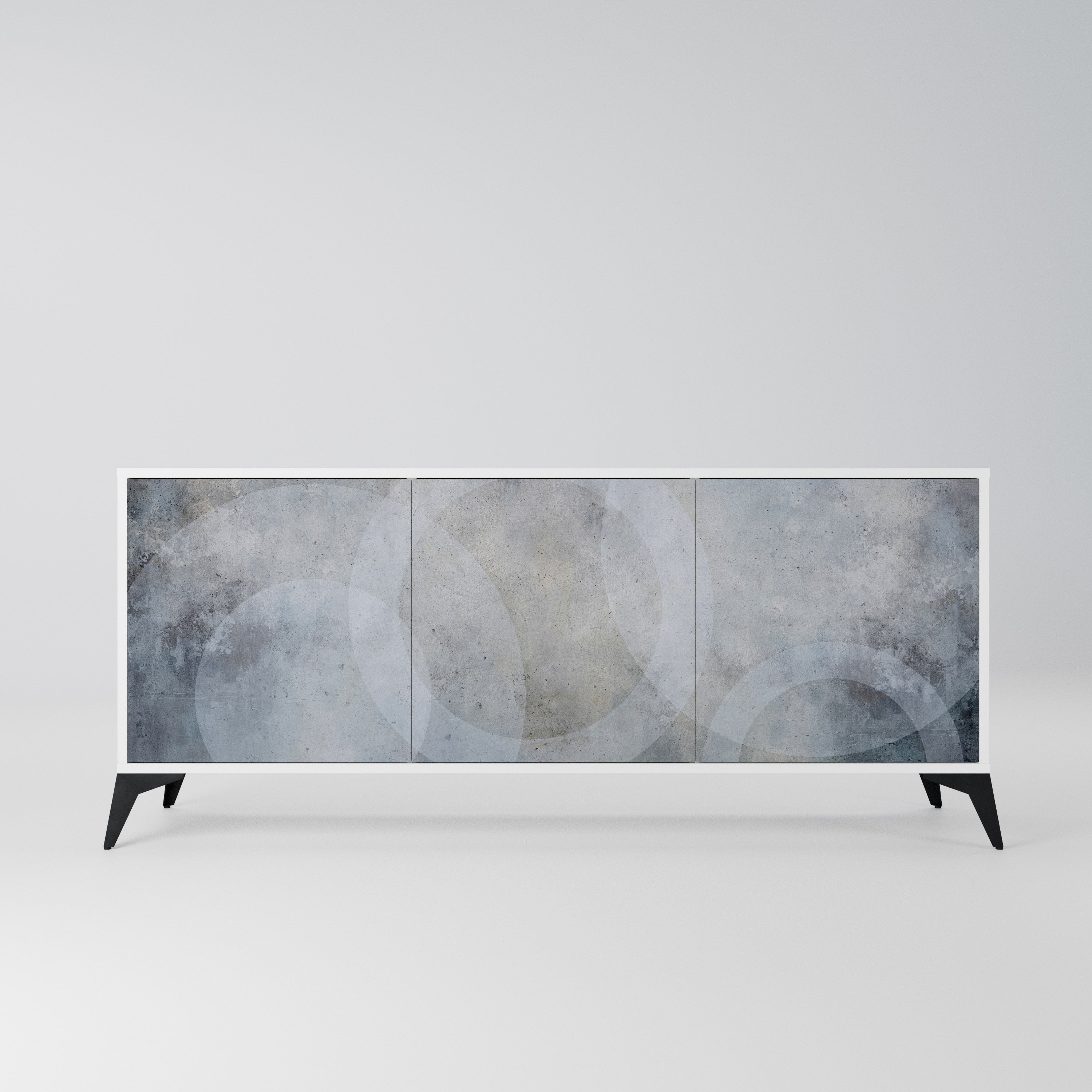 MUTED ARC Komoda 3-drzwiowa korpus Biały