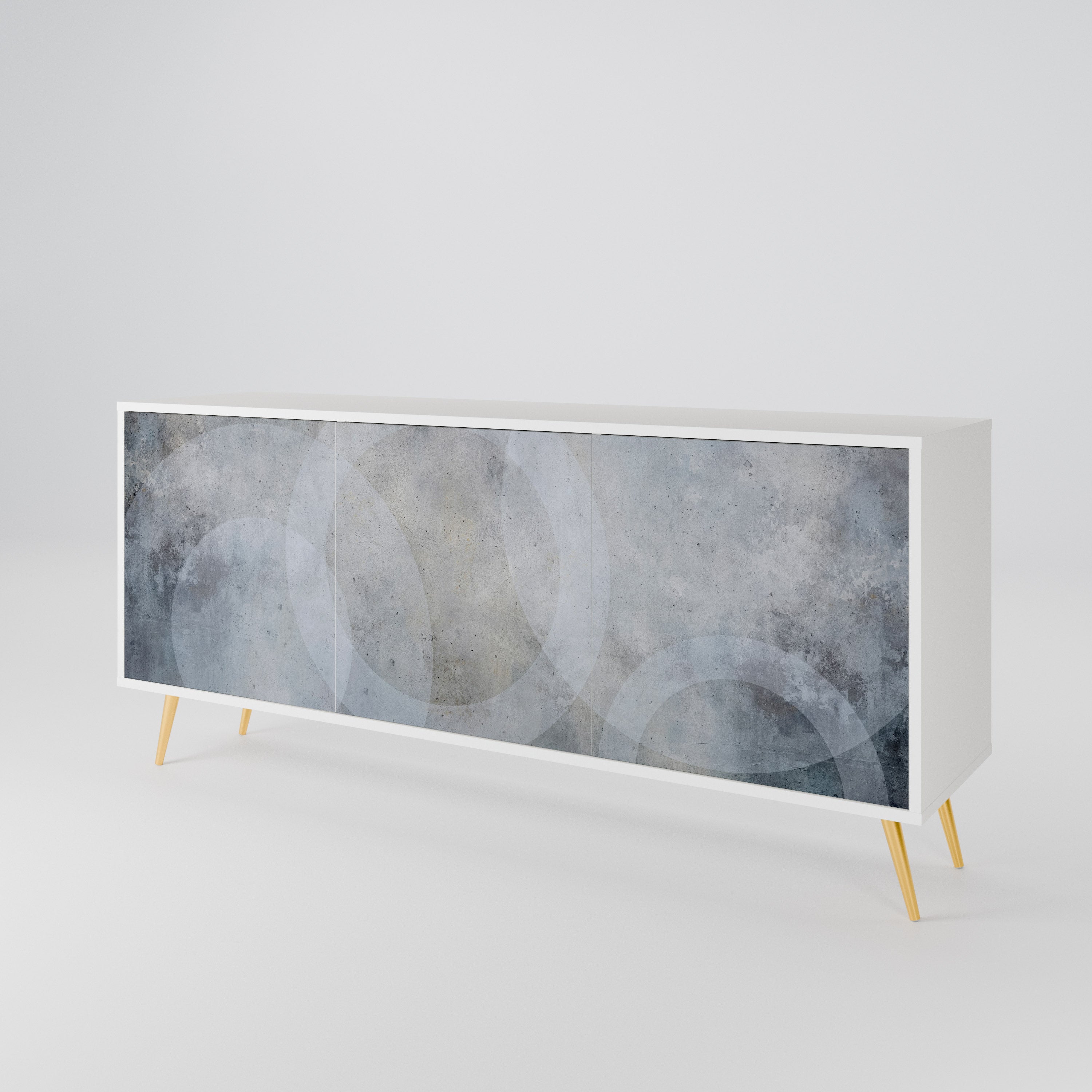 MUTED ARC Komoda 3-drzwiowa korpus Biały