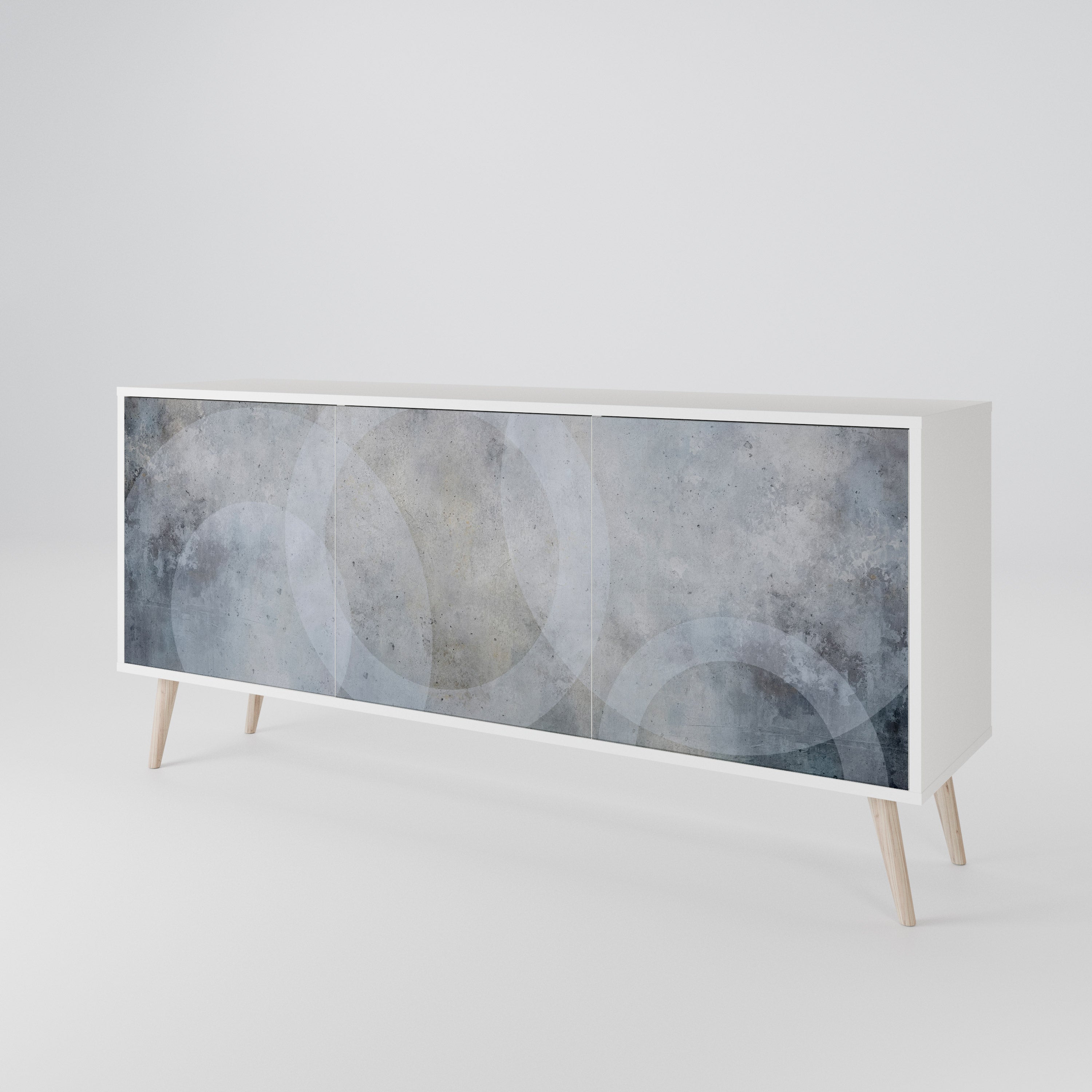 MUTED ARC Komoda 3-drzwiowa korpus Biały