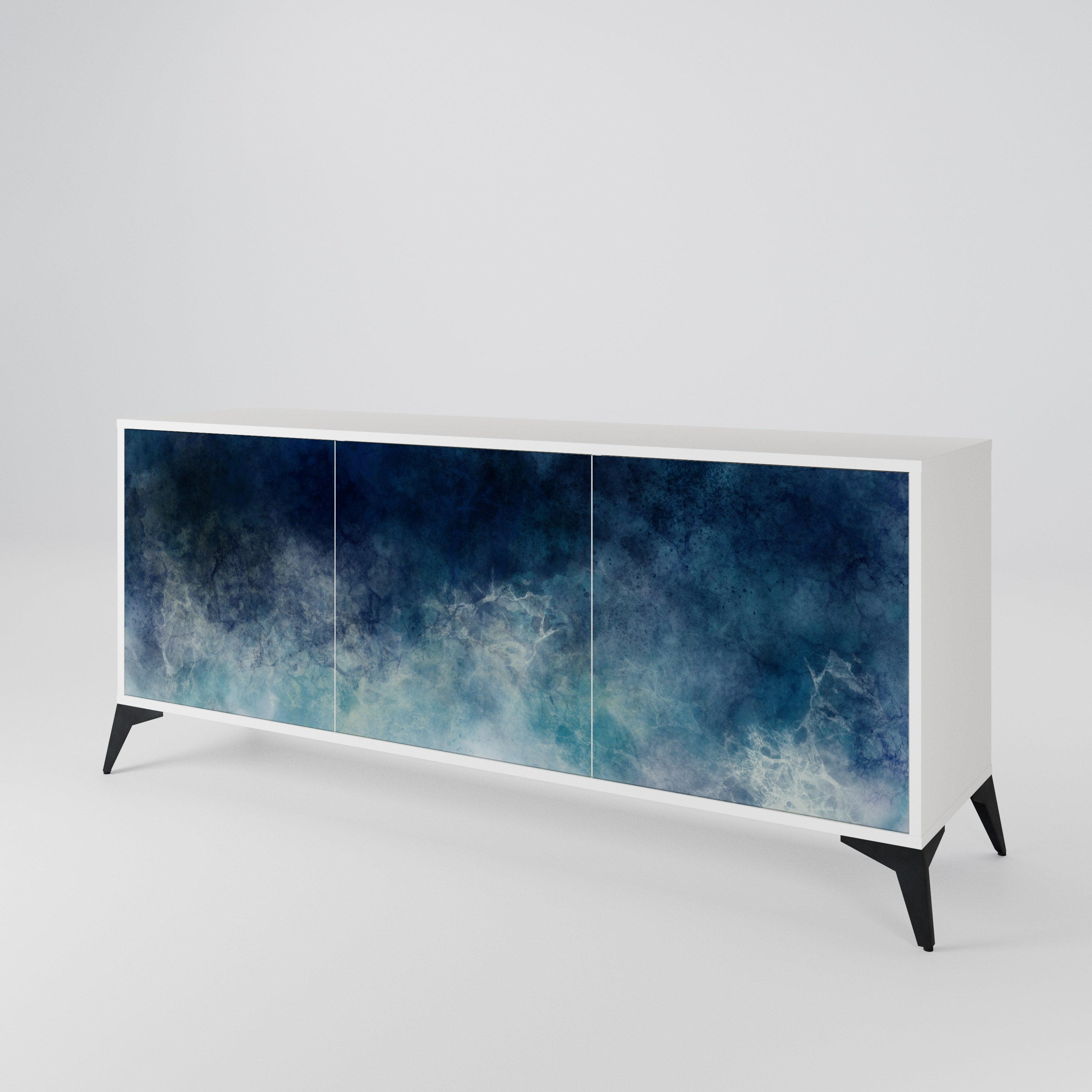 CELESTIAL FALL Komoda 3-drzwiowa korpus Biały