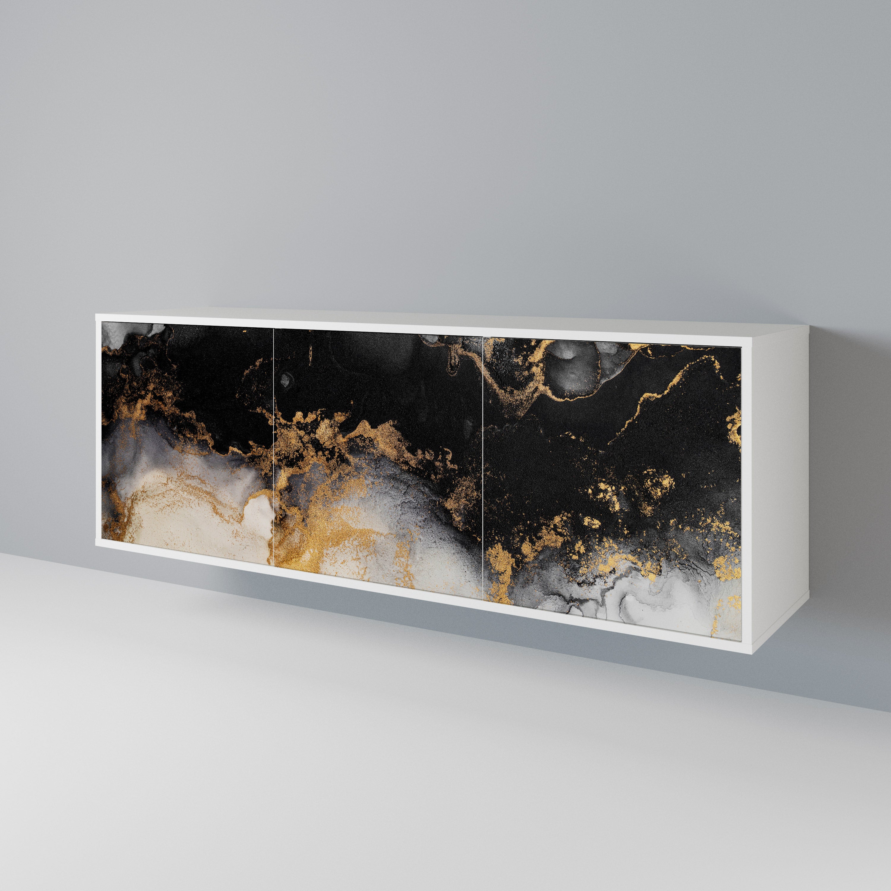MARBLE OF TOMMORROW Komoda 3-drzwiowa korpus Biały