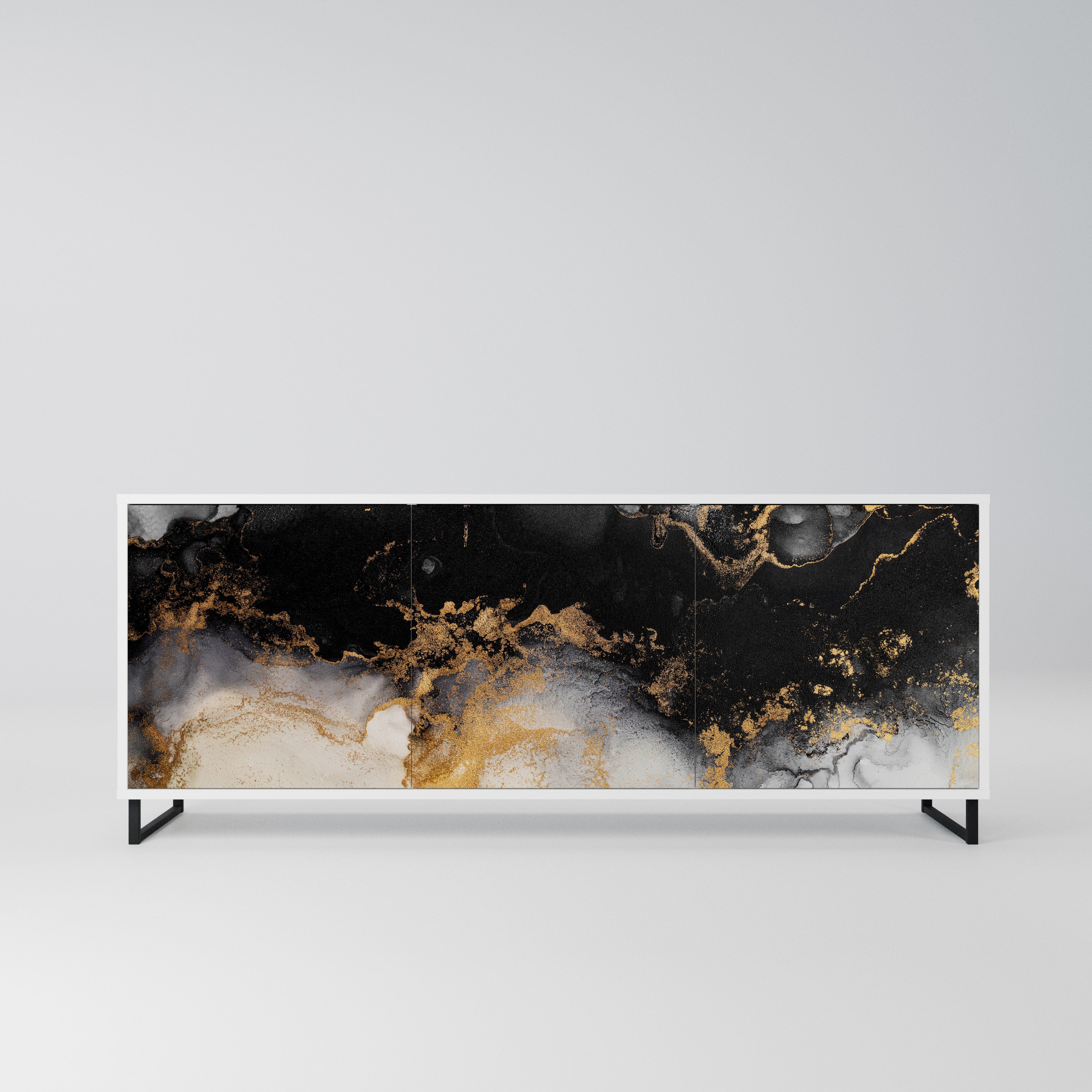 MARBLE OF TOMMORROW Komoda 3-drzwiowa korpus Biały