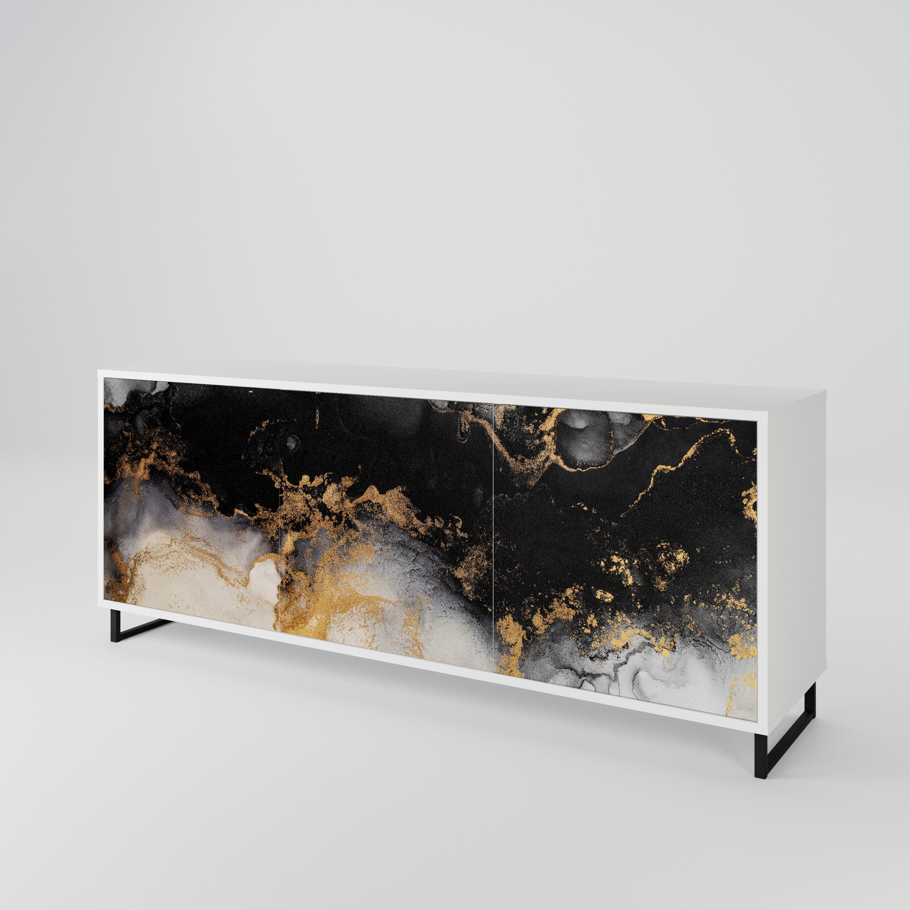 MARBLE OF TOMMORROW Komoda 3-drzwiowa korpus Biały