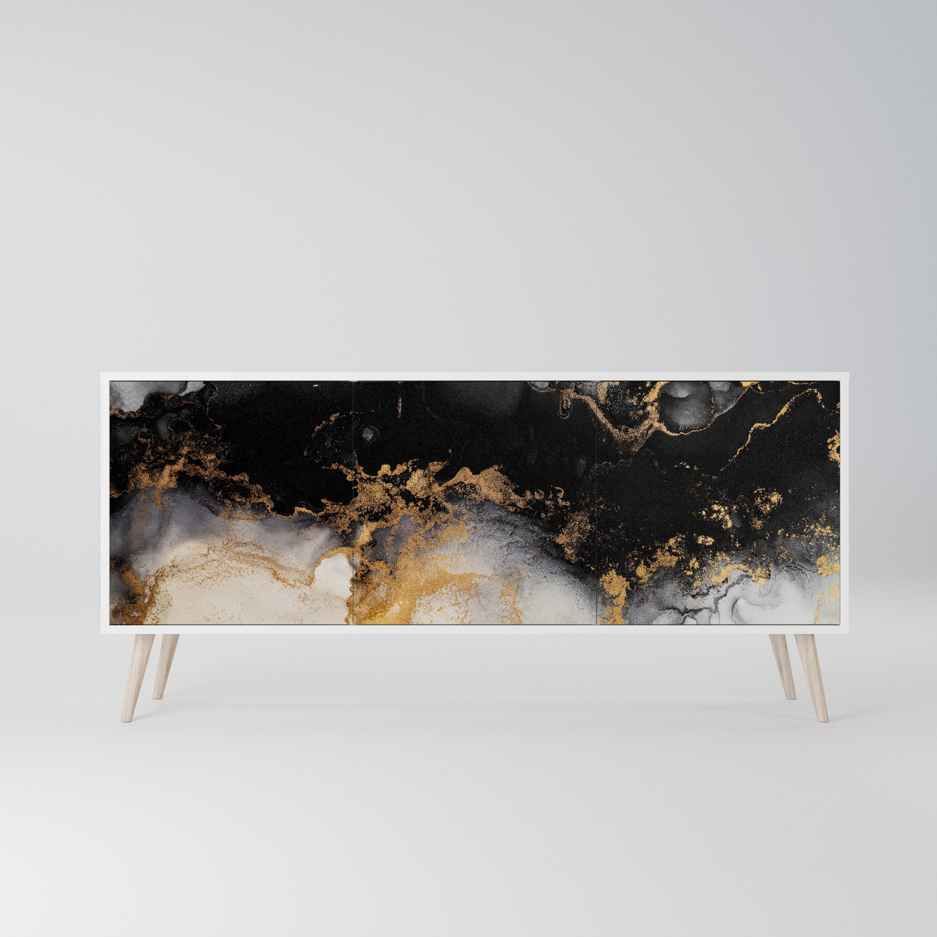 MARBLE OF TOMMORROW Komoda 3-drzwiowa korpus Biały