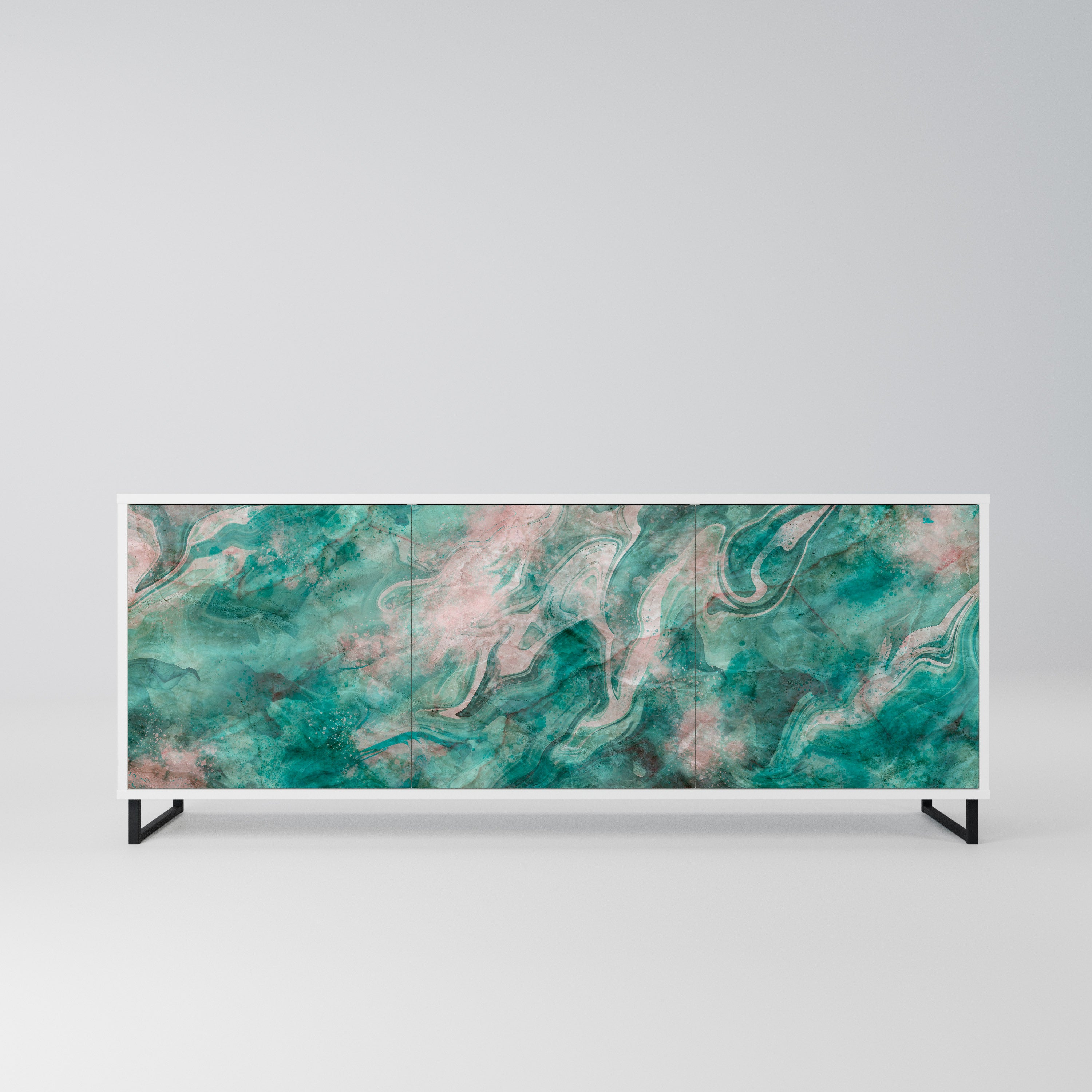 ABSTRACT ALCHEMY Komoda 3-drzwiowa korpus Biały