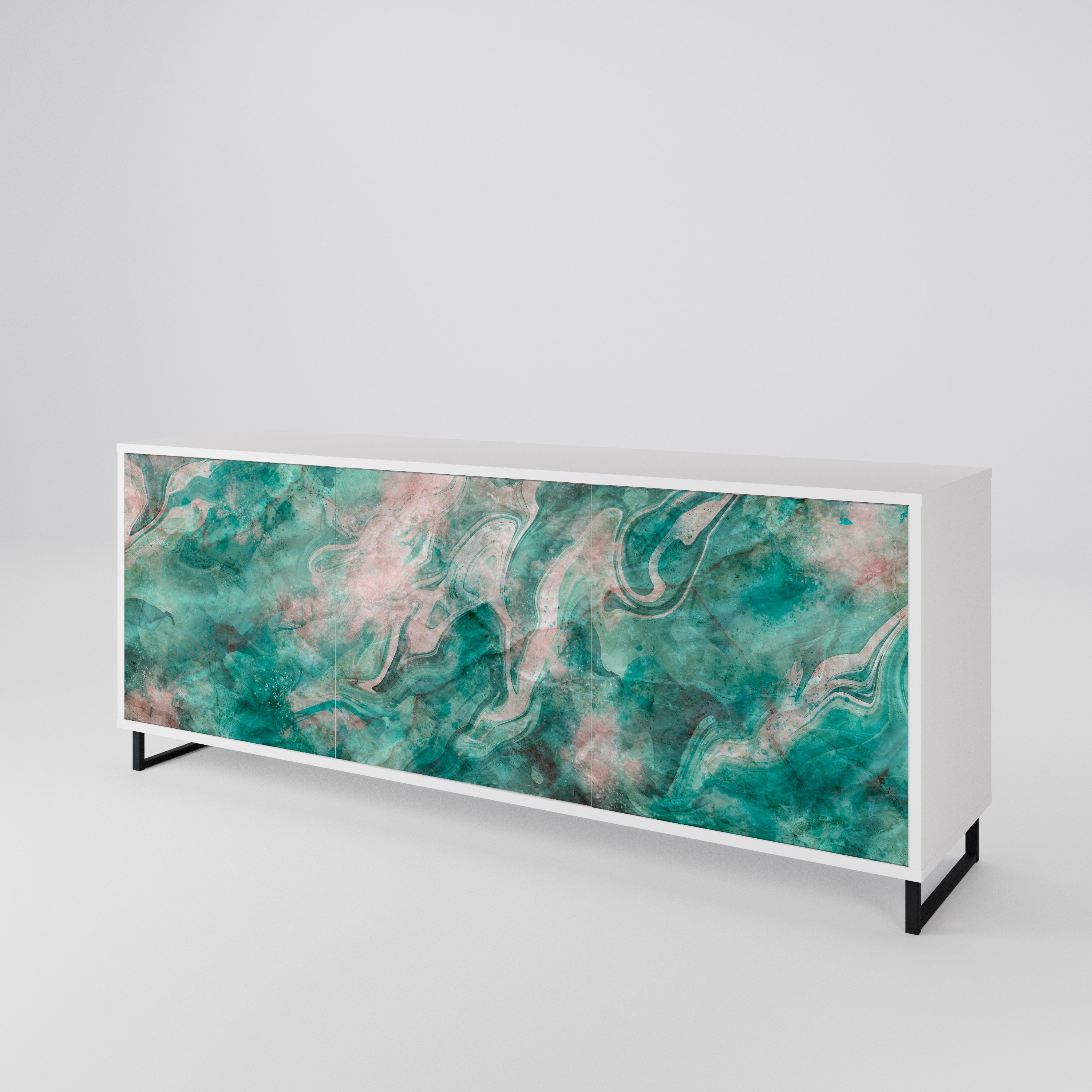 ABSTRACT ALCHEMY Komoda 3-drzwiowa korpus Biały