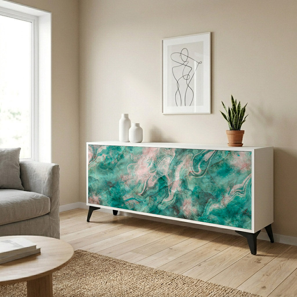 ABSTRACT ALCHEMY Komoda 3-drzwiowa korpus Biały