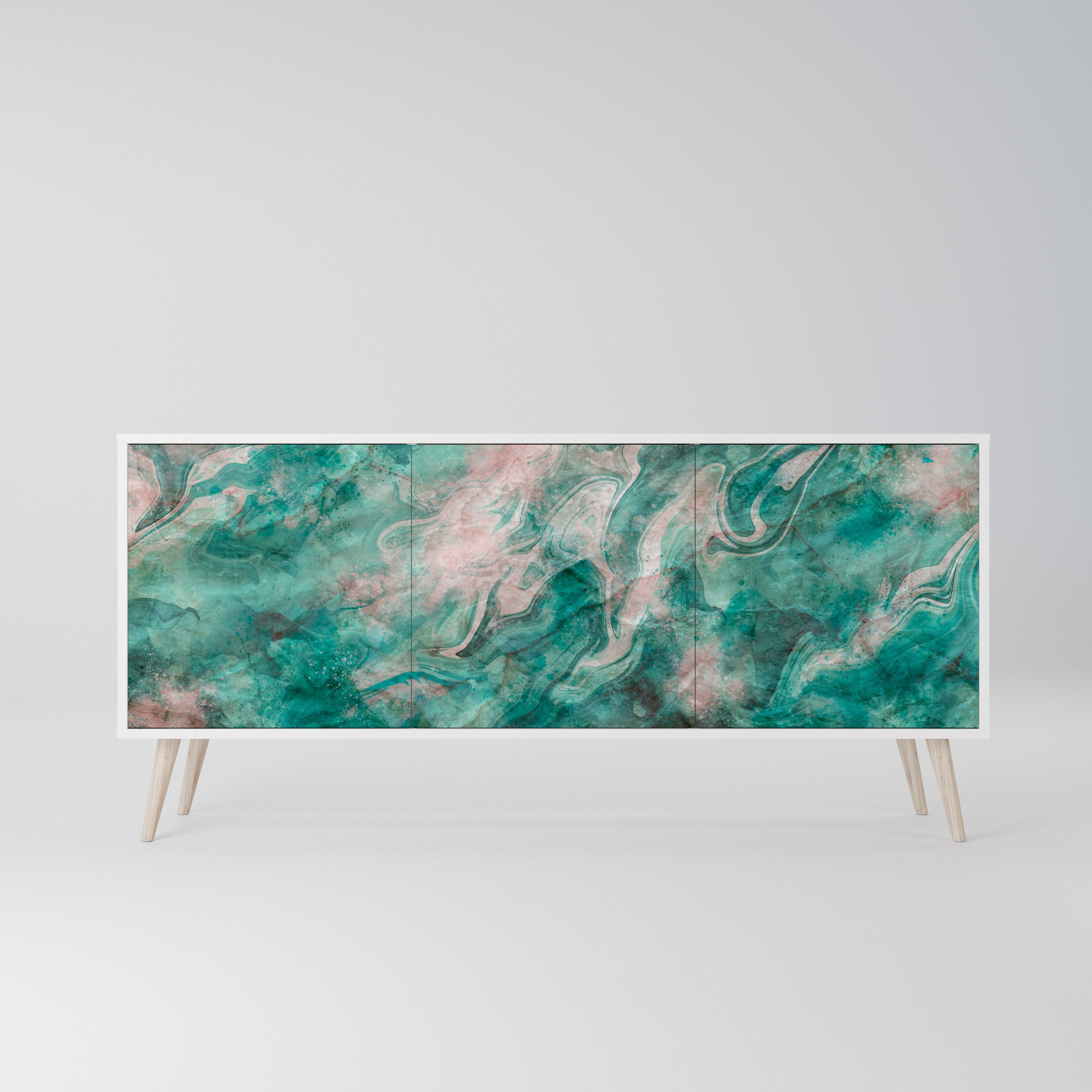ABSTRACT ALCHEMY Komoda 3-drzwiowa korpus Biały