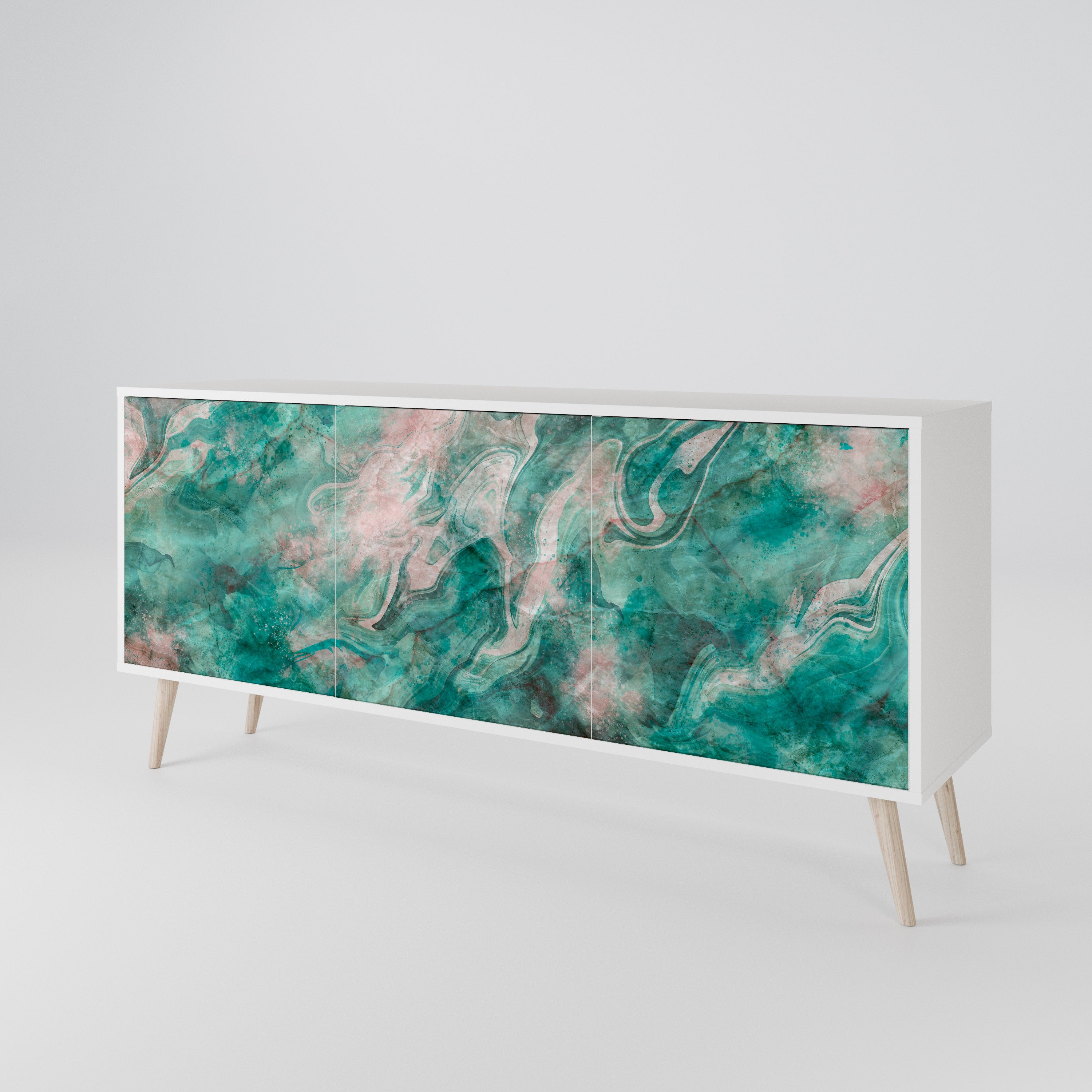 ABSTRACT ALCHEMY Komoda 3-drzwiowa korpus Biały