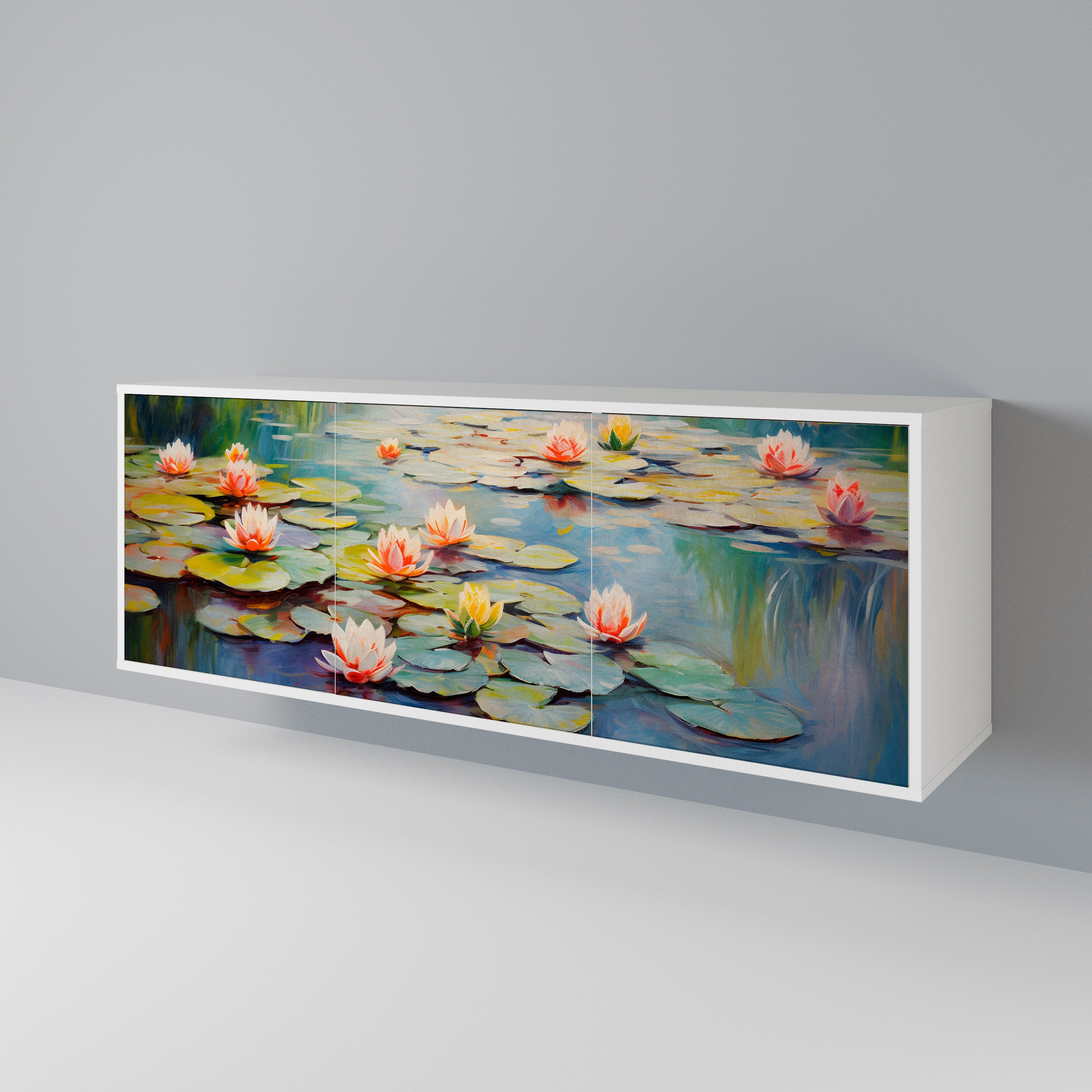 BLOOMING WATERS Komoda 3-drzwiowa korpus Biały
