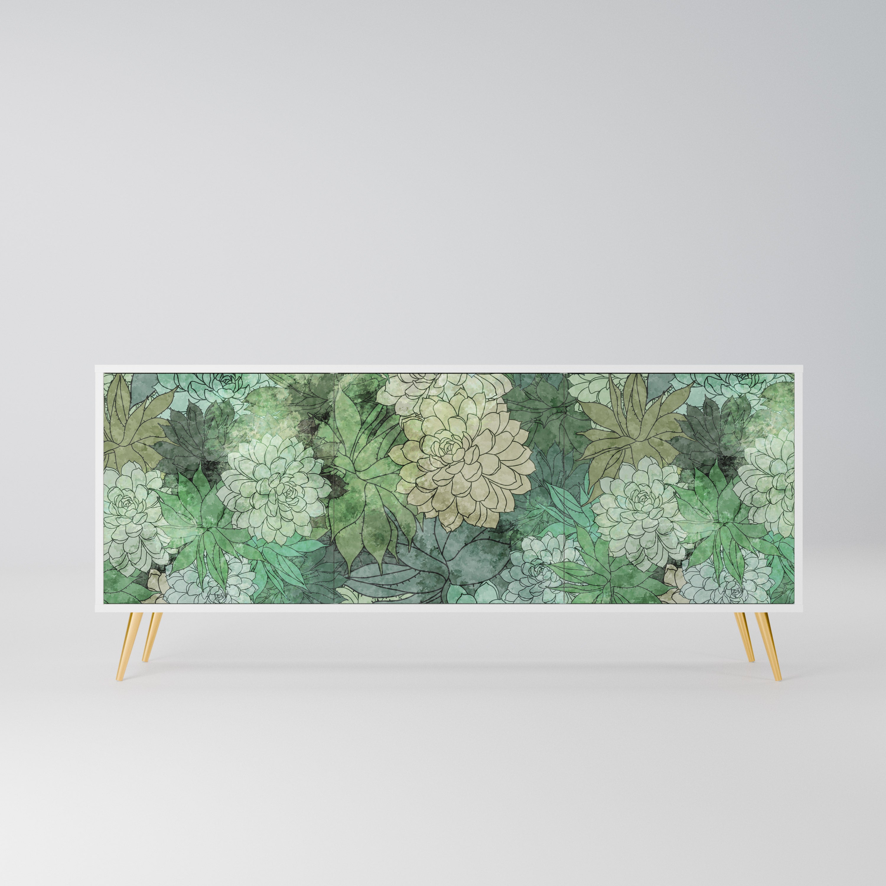 SUCCULENT CLUSTER Komoda 3-drzwiowa korpus Biały