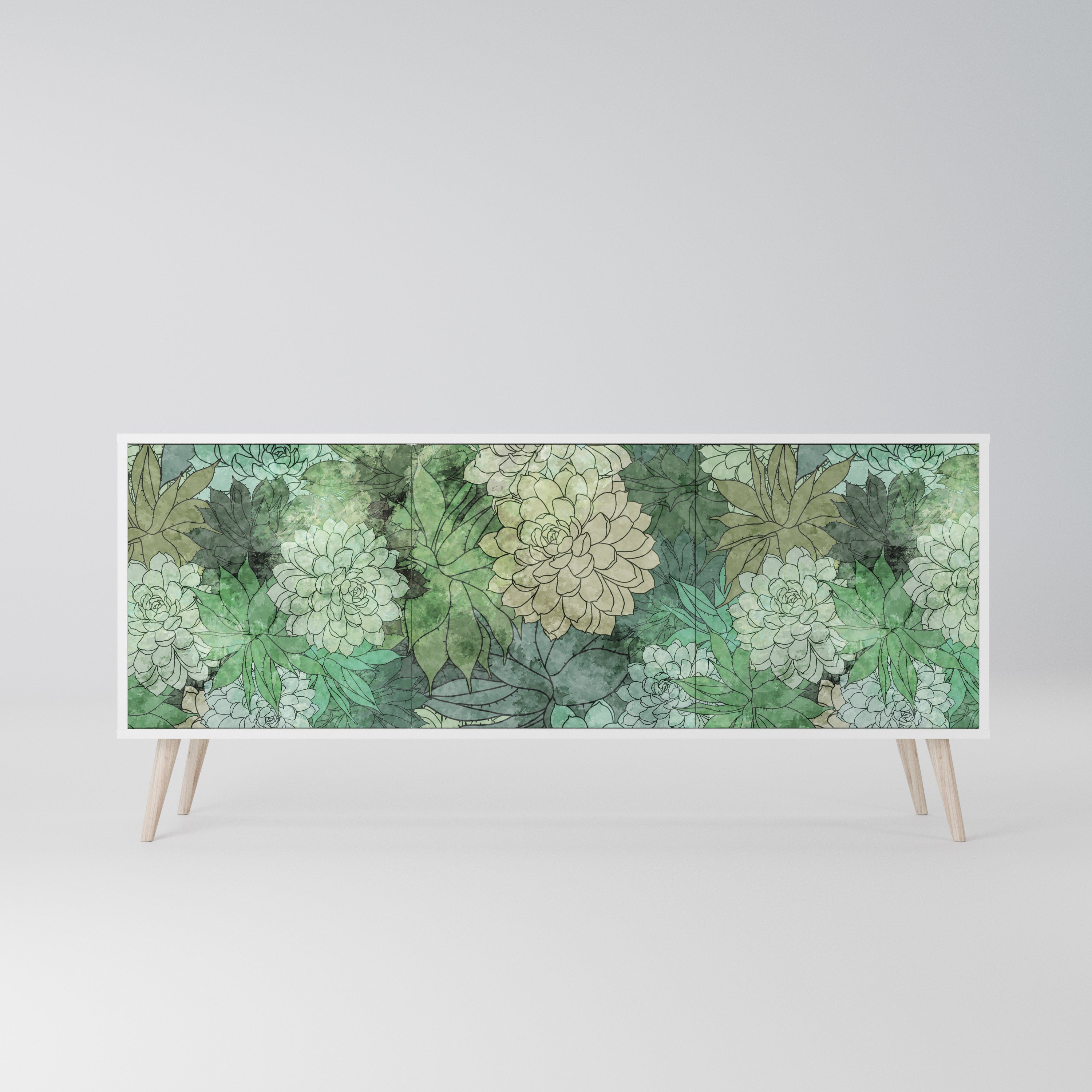 SUCCULENT CLUSTER Komoda 3-drzwiowa korpus Biały