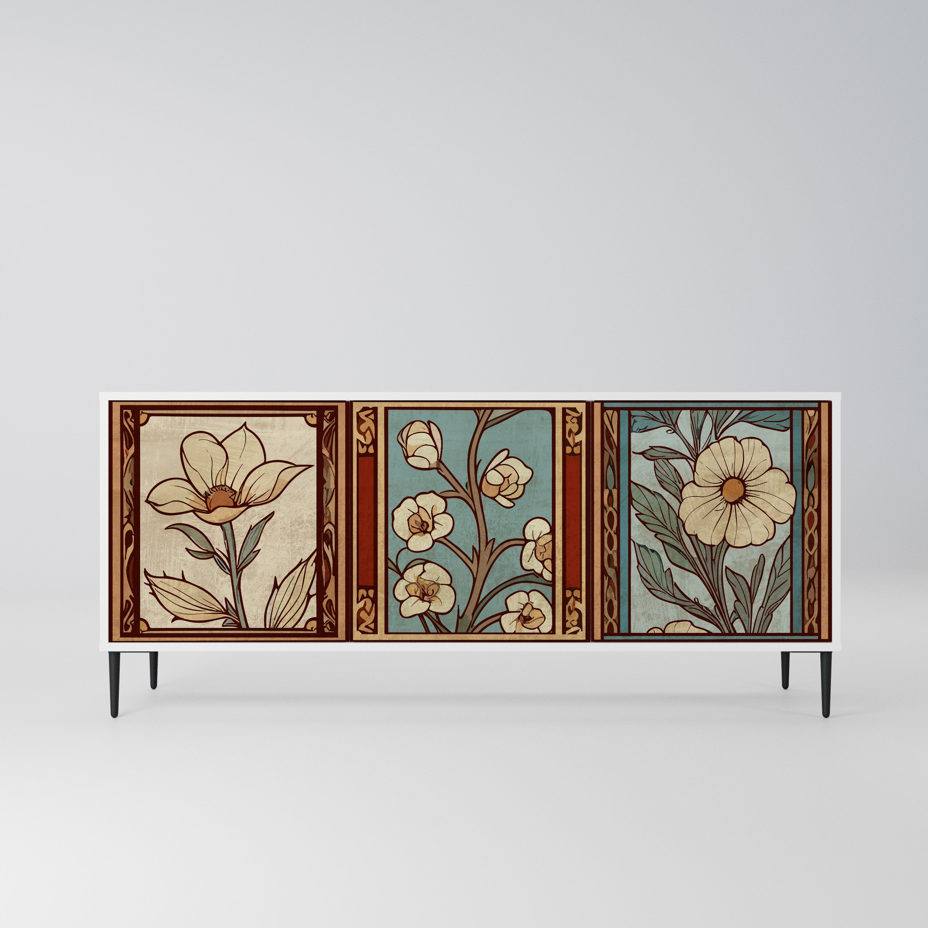 TIMELESS FLORA Komoda 3-drzwiowa korpus Biały