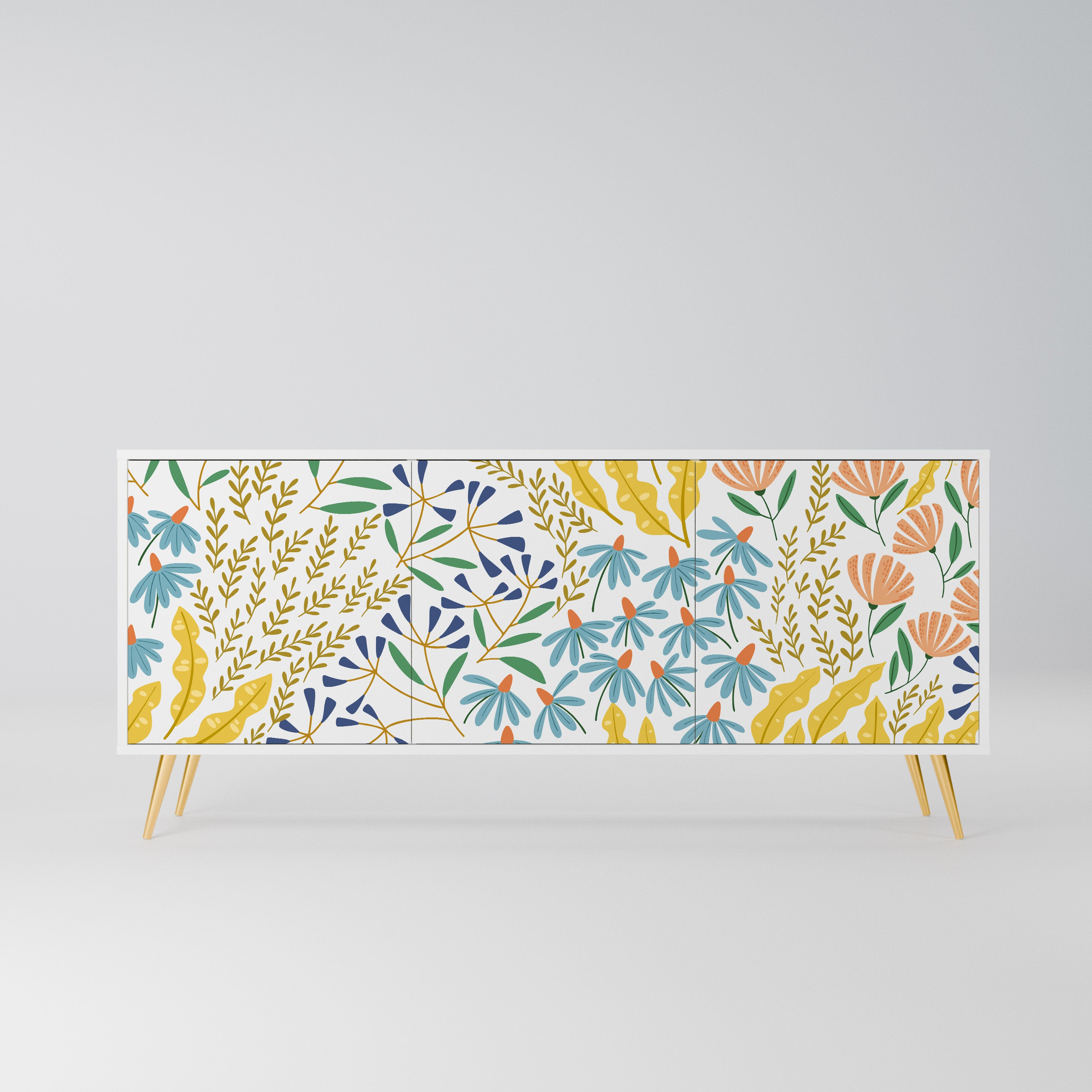 HELLO SPRING Komoda 3-drzwiowa korpus Biały