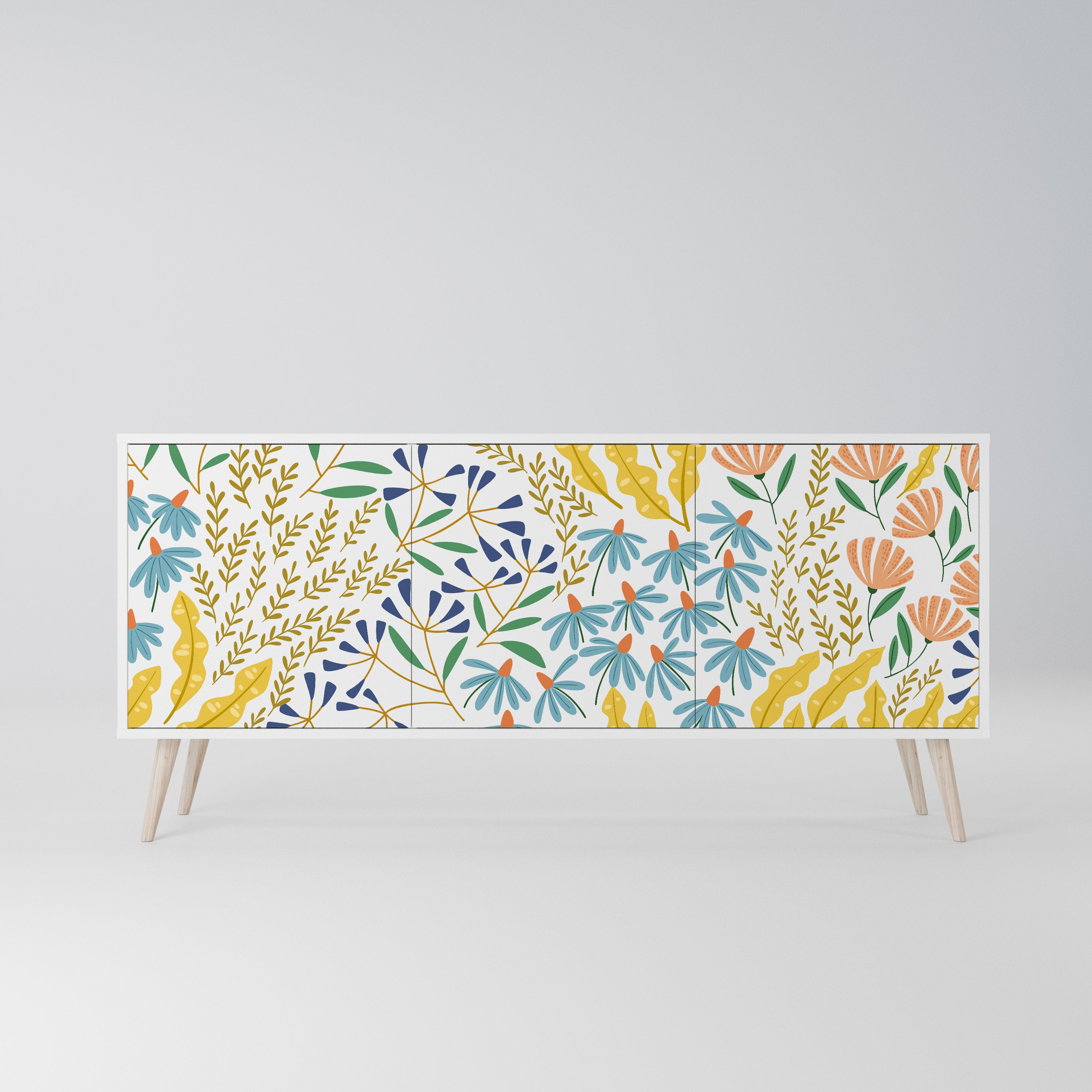 HELLO SPRING Komoda 3-drzwiowa korpus Biały