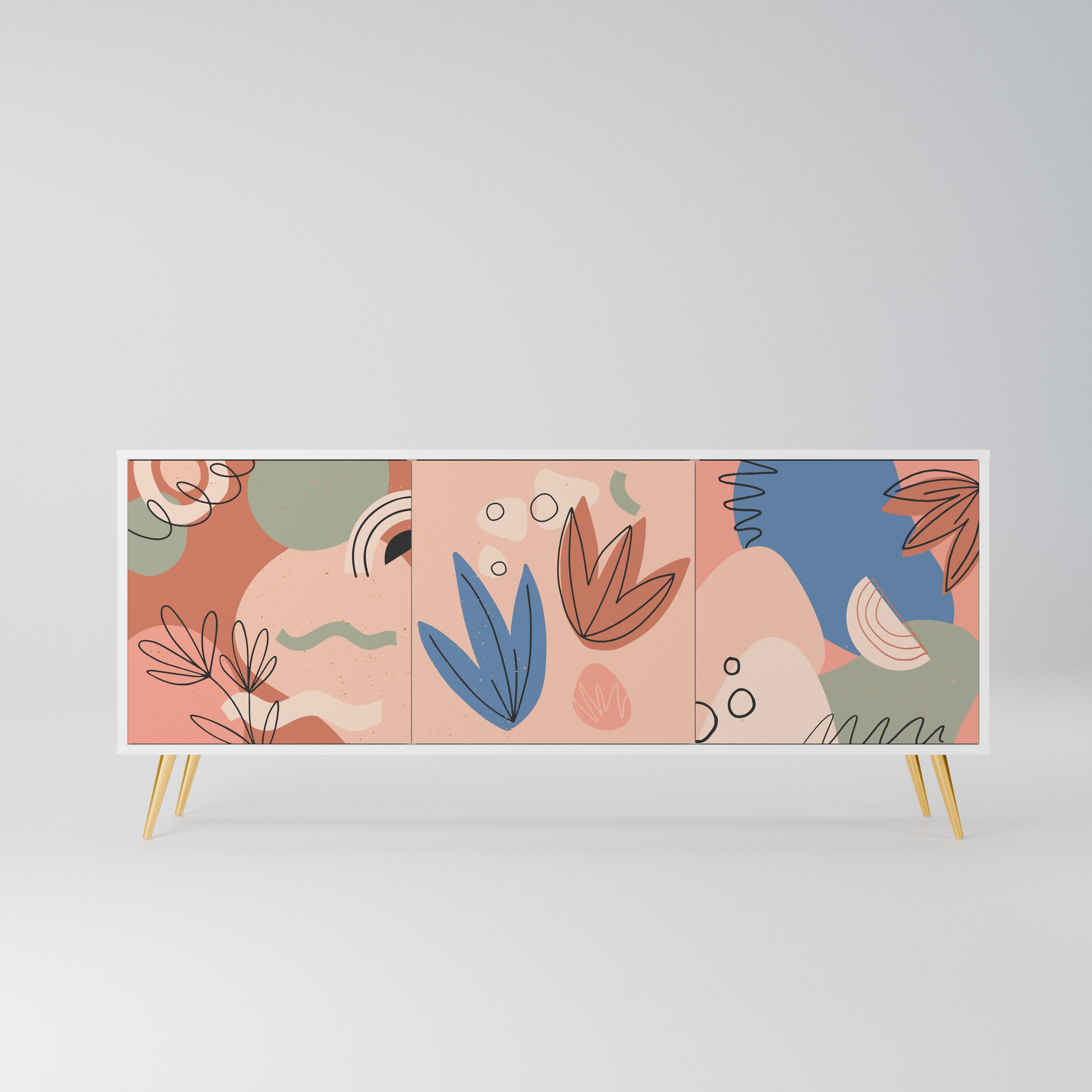 PASTEL DESTINY Komoda 3-drzwiowa korpus Biały