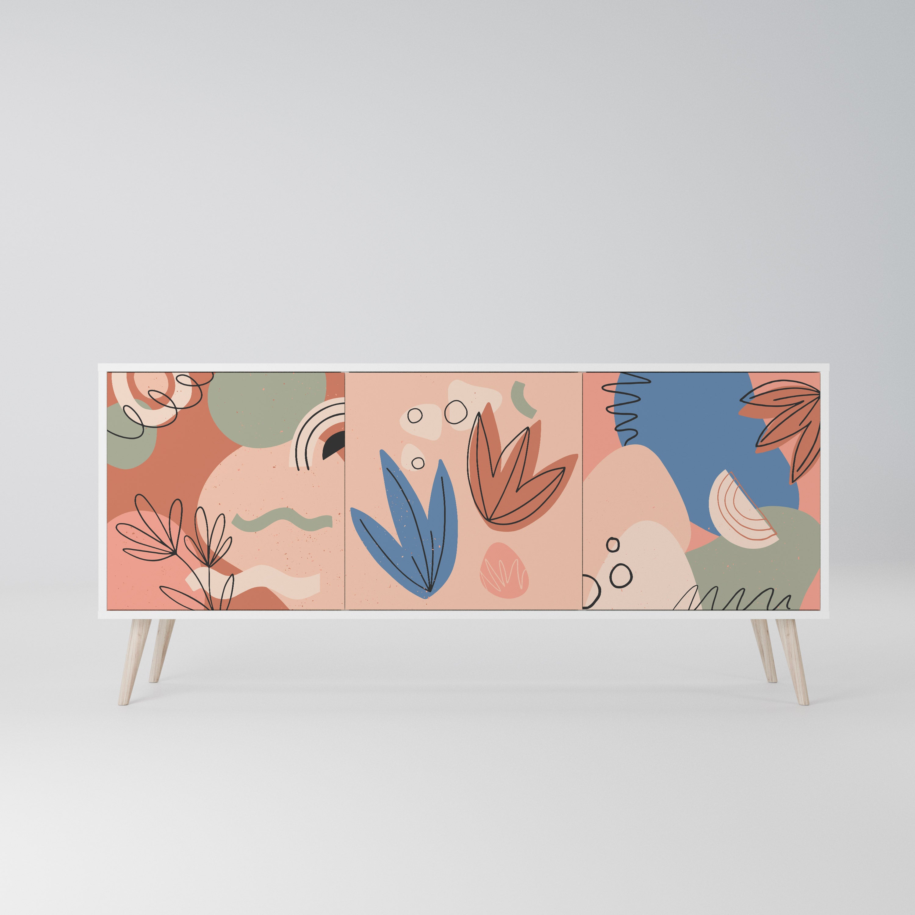 PASTEL DESTINY Komoda 3-drzwiowa korpus Biały