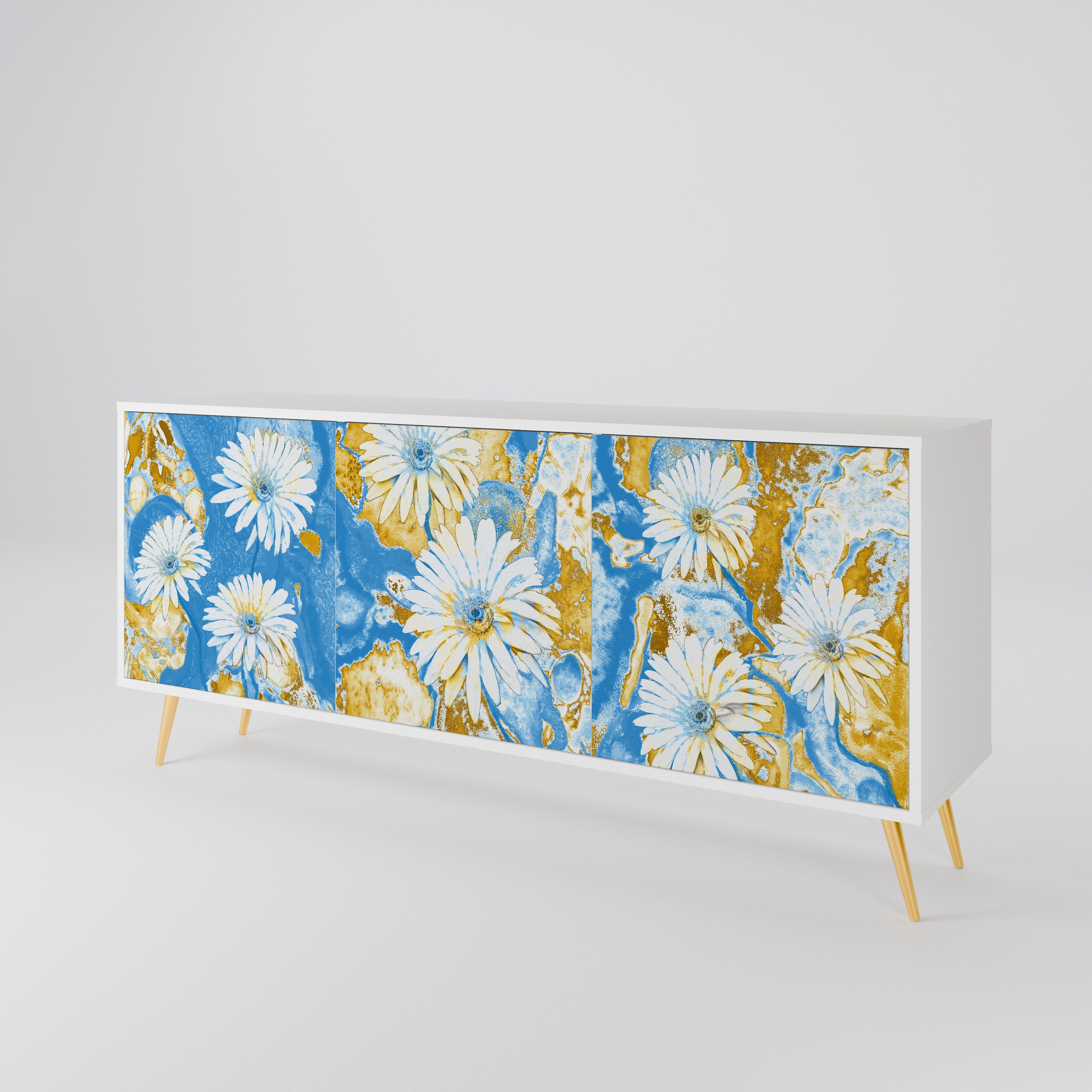 DAISY LUXE Komoda 3-drzwiowa korpus Biały