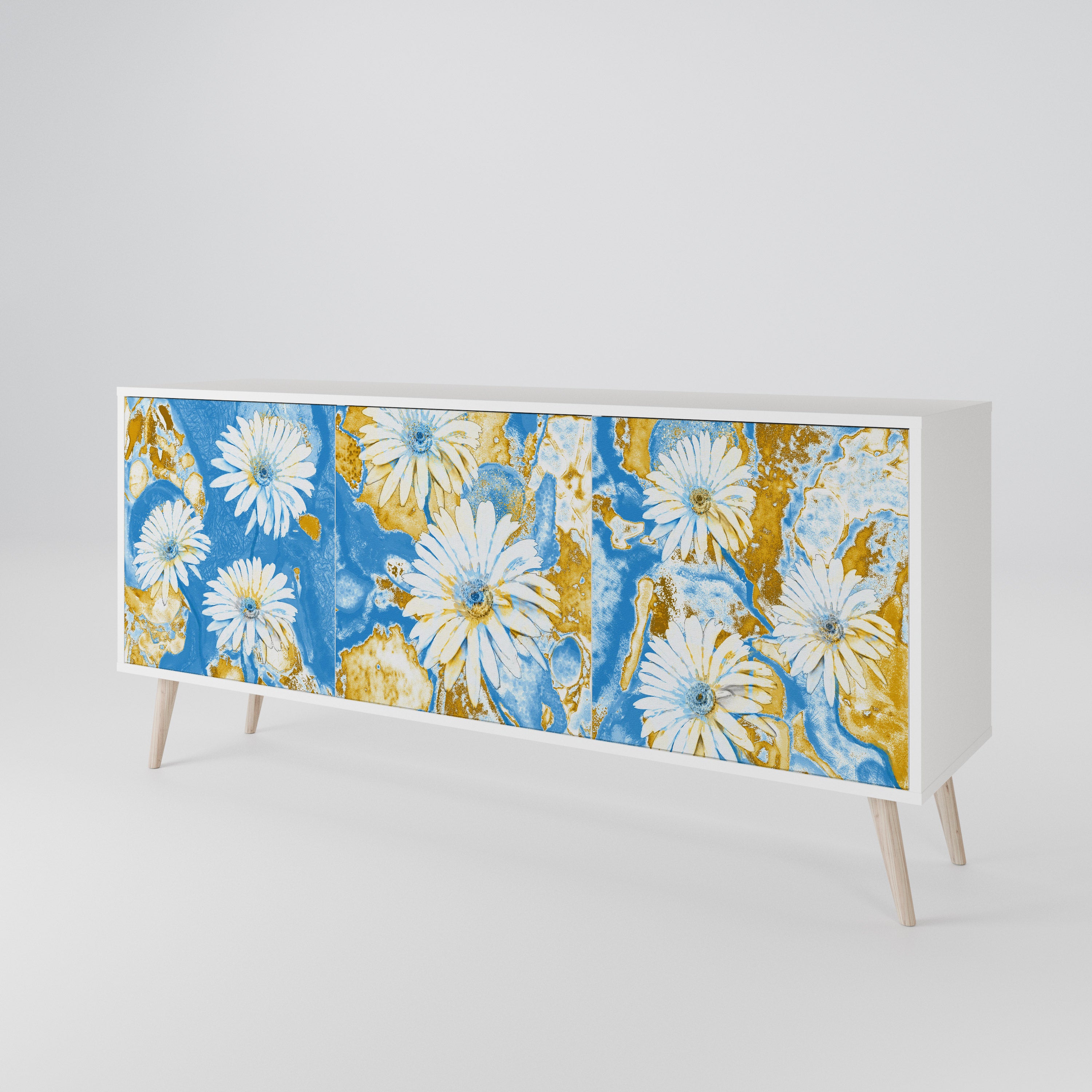 DAISY LUXE Komoda 3-drzwiowa korpus Biały