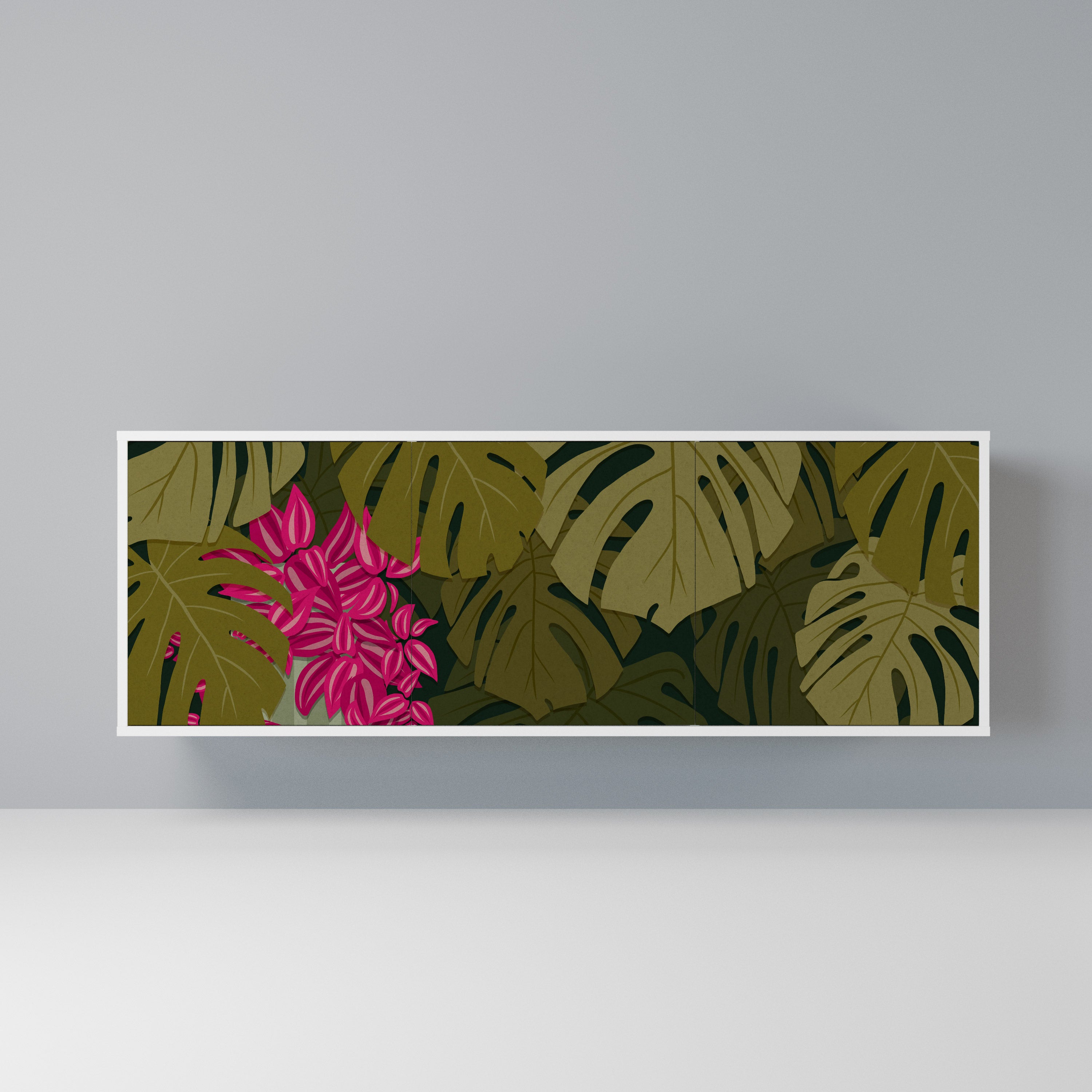 TROPICAL BEAUTY Komoda 3-drzwiowa korpus Biały