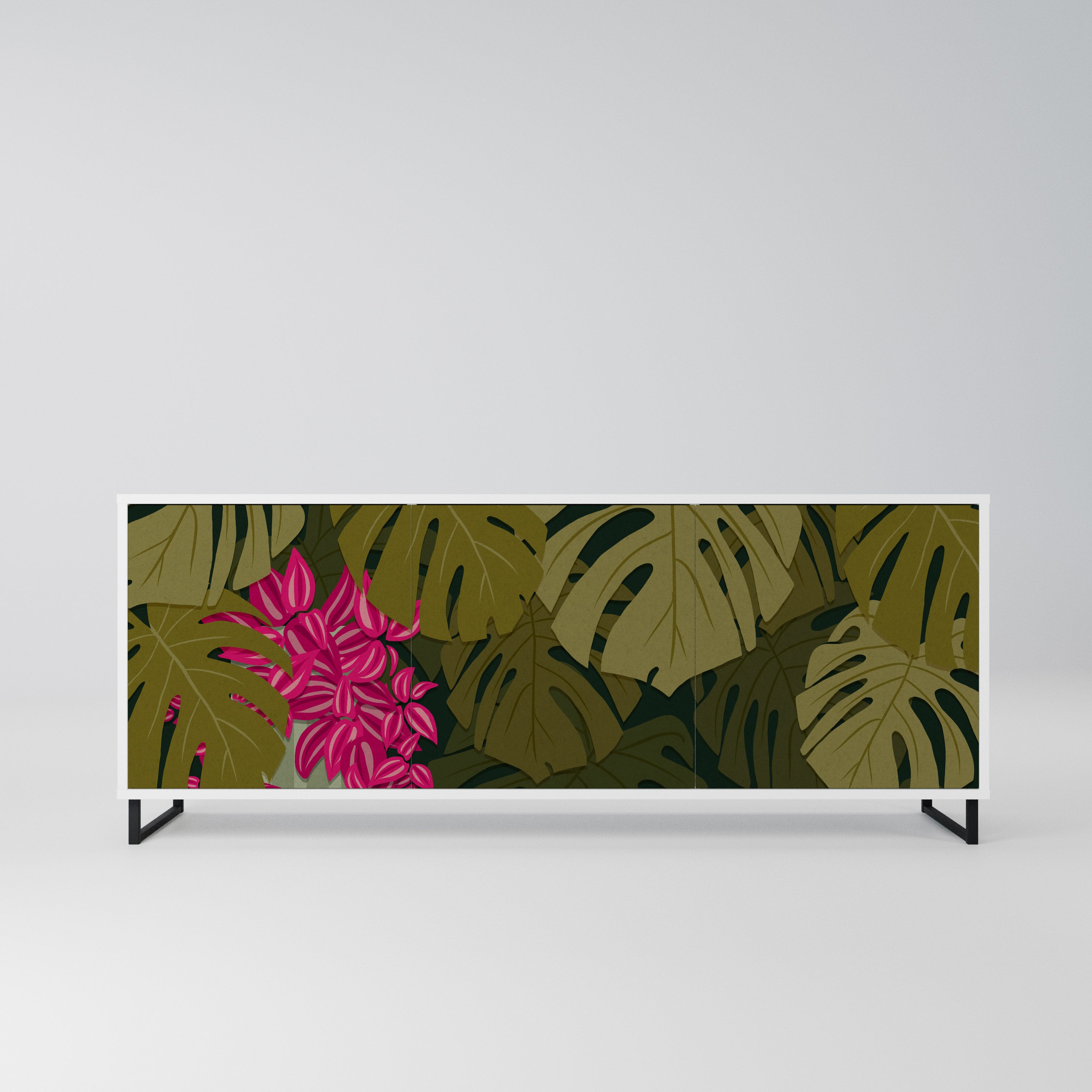 TROPICAL BEAUTY Komoda 3-drzwiowa korpus Biały