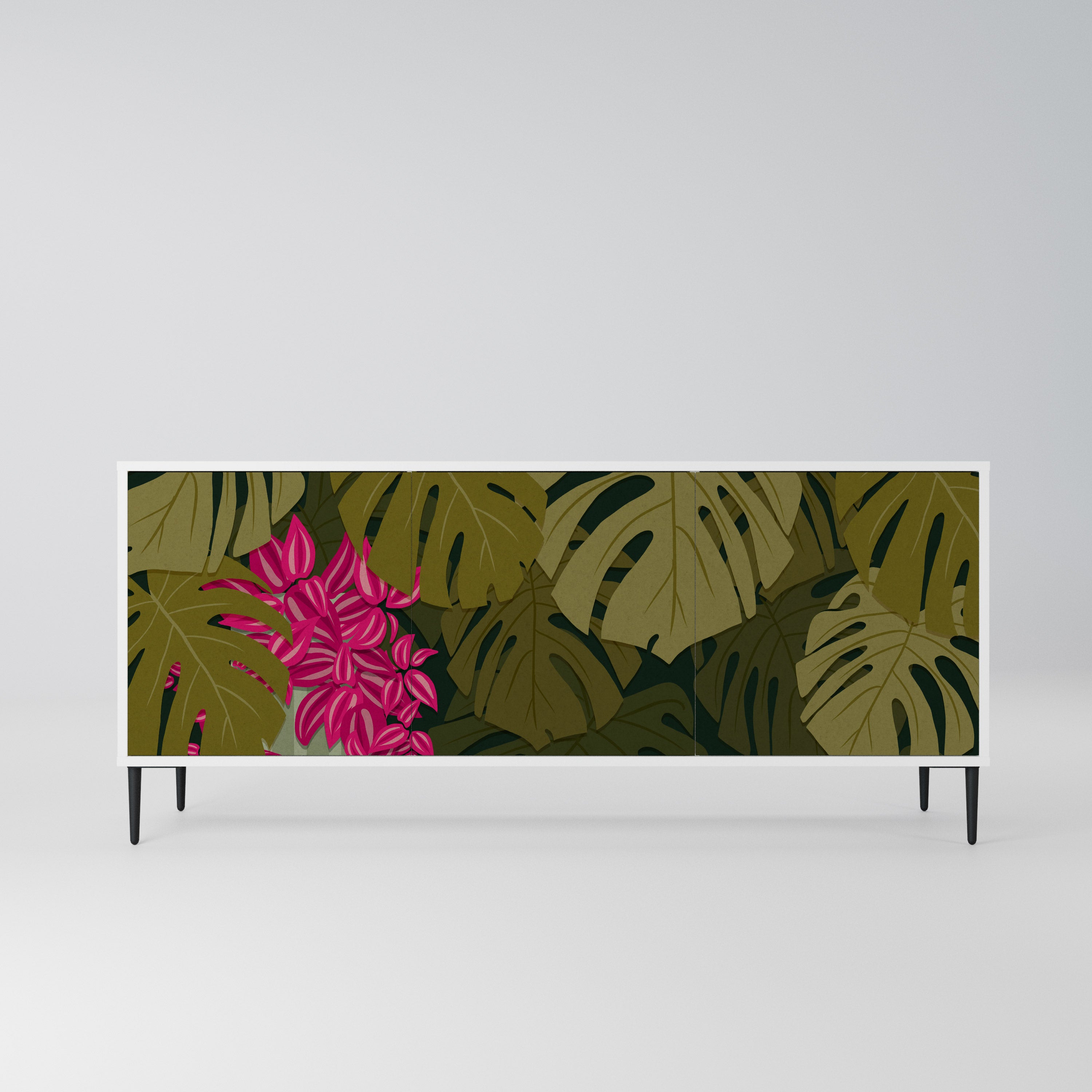 TROPICAL BEAUTY Komoda 3-drzwiowa korpus Biały