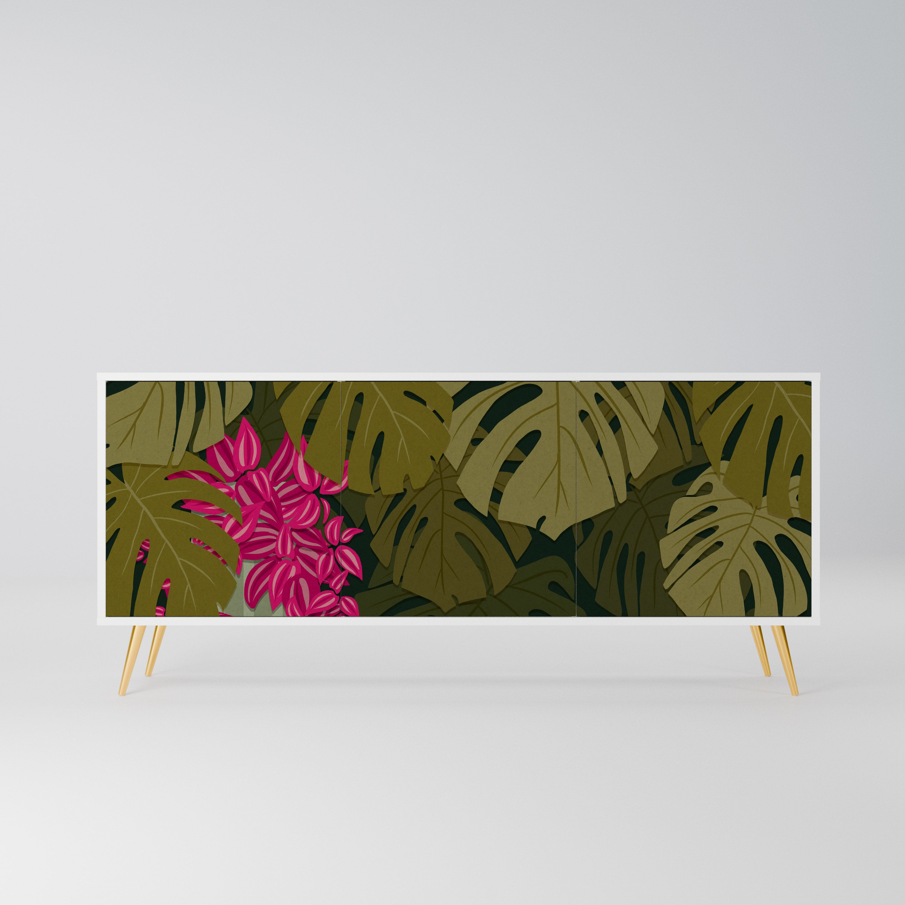 TROPICAL BEAUTY Komoda 3-drzwiowa korpus Biały